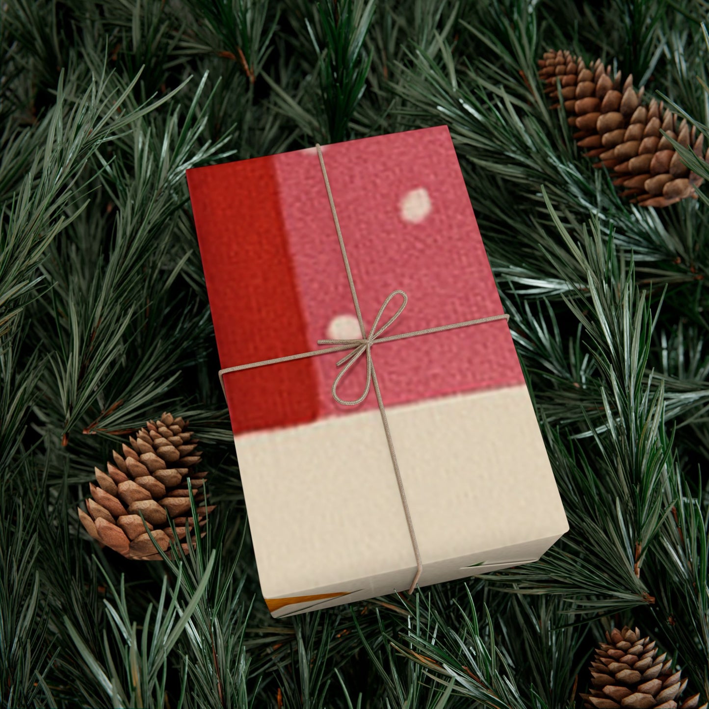 Festive Present Pattern Gift Wrap Paper — Polka Dot Blue, Green & Red Boxes