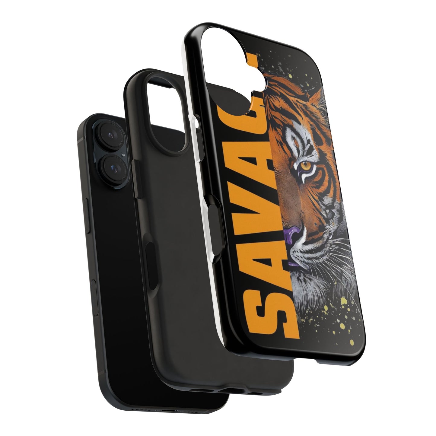 Tiger Face Tough Phone Case with Savage Design