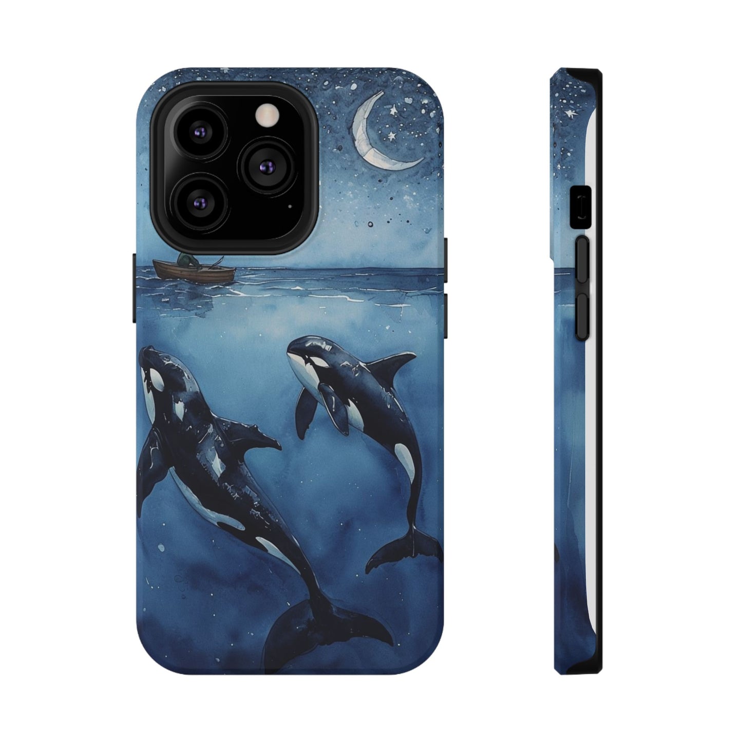 Whale Night Sky Phone Case - Impact-Resistant Design