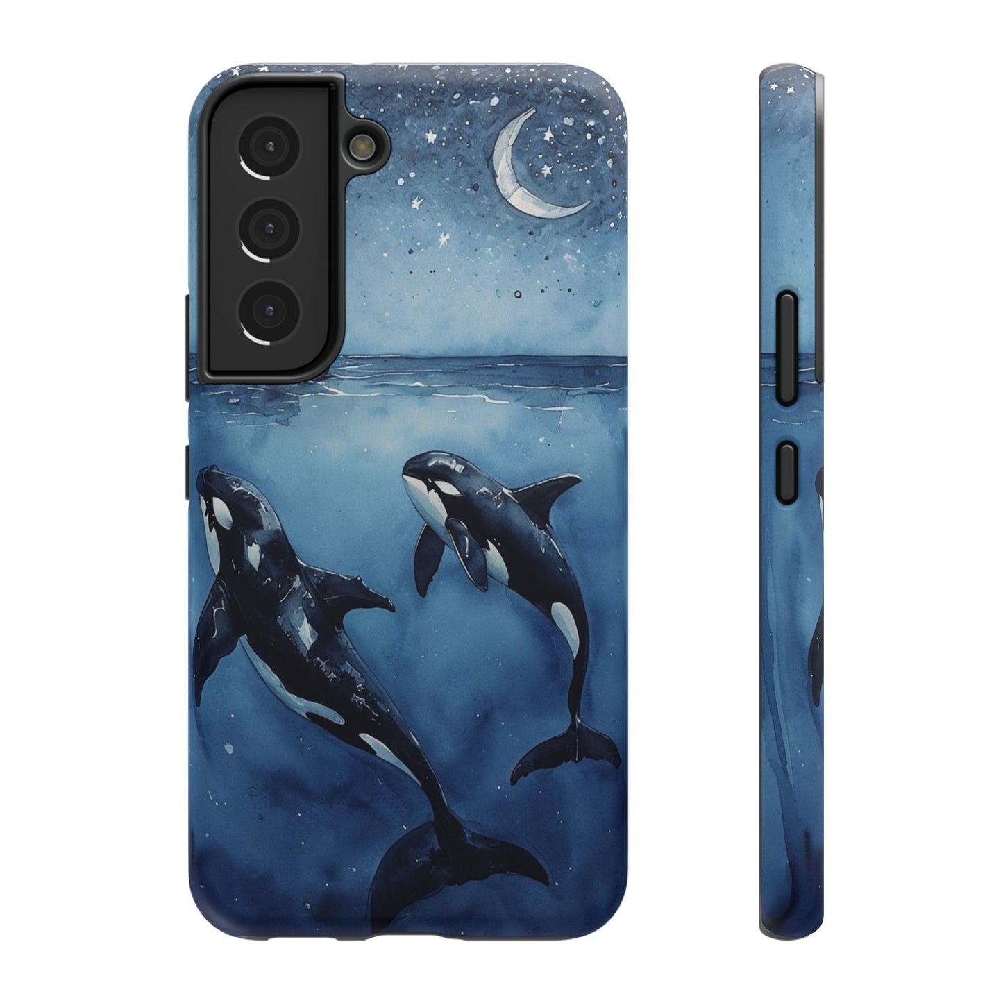 Whale Night Sky Phone Case - Impact-Resistant Design