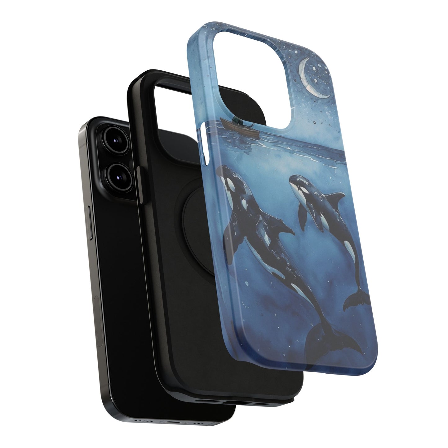 Whale Night Sky Phone Case - Impact-Resistant Design