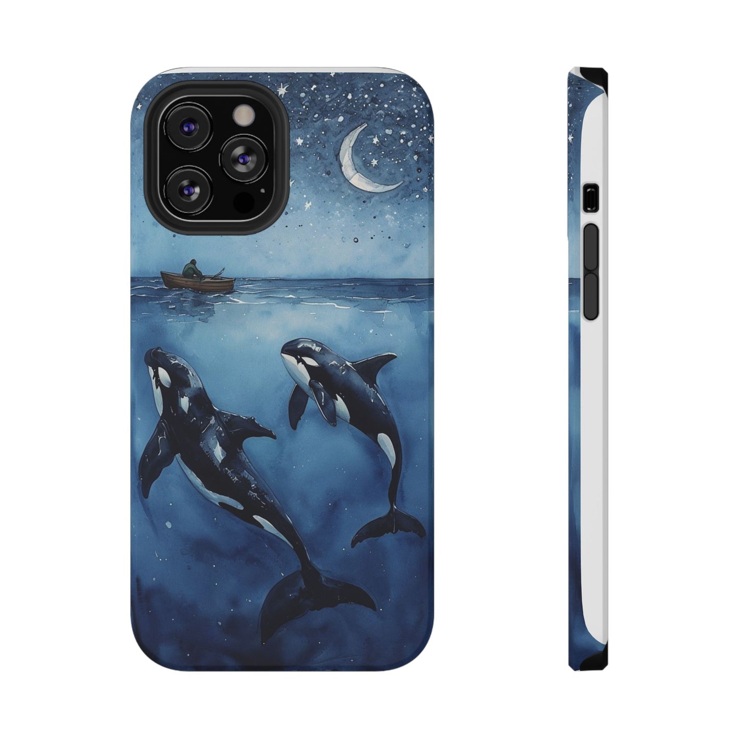 Whale Night Sky Phone Case - Impact-Resistant Design