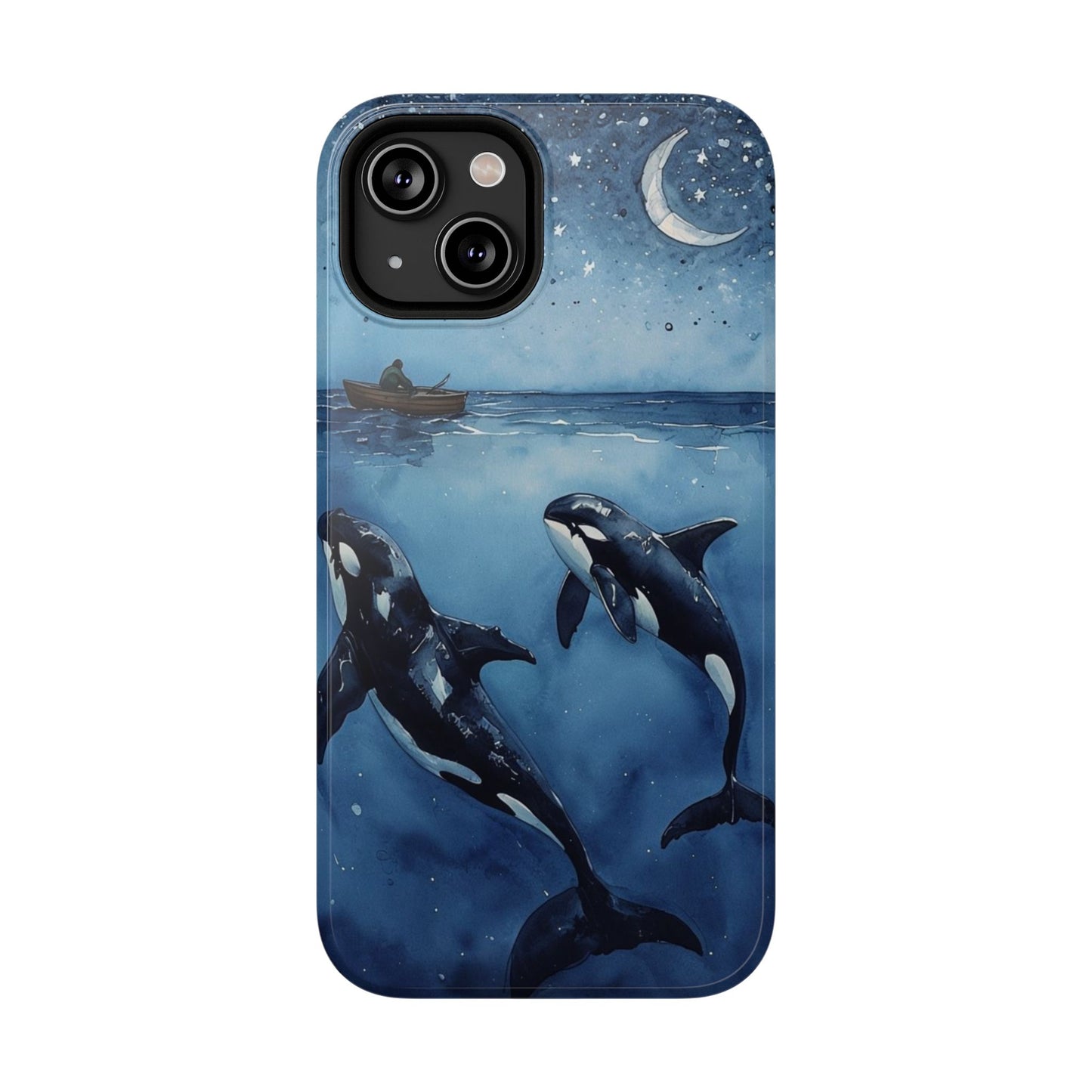 Whale Night Sky Phone Case - Impact-Resistant Design