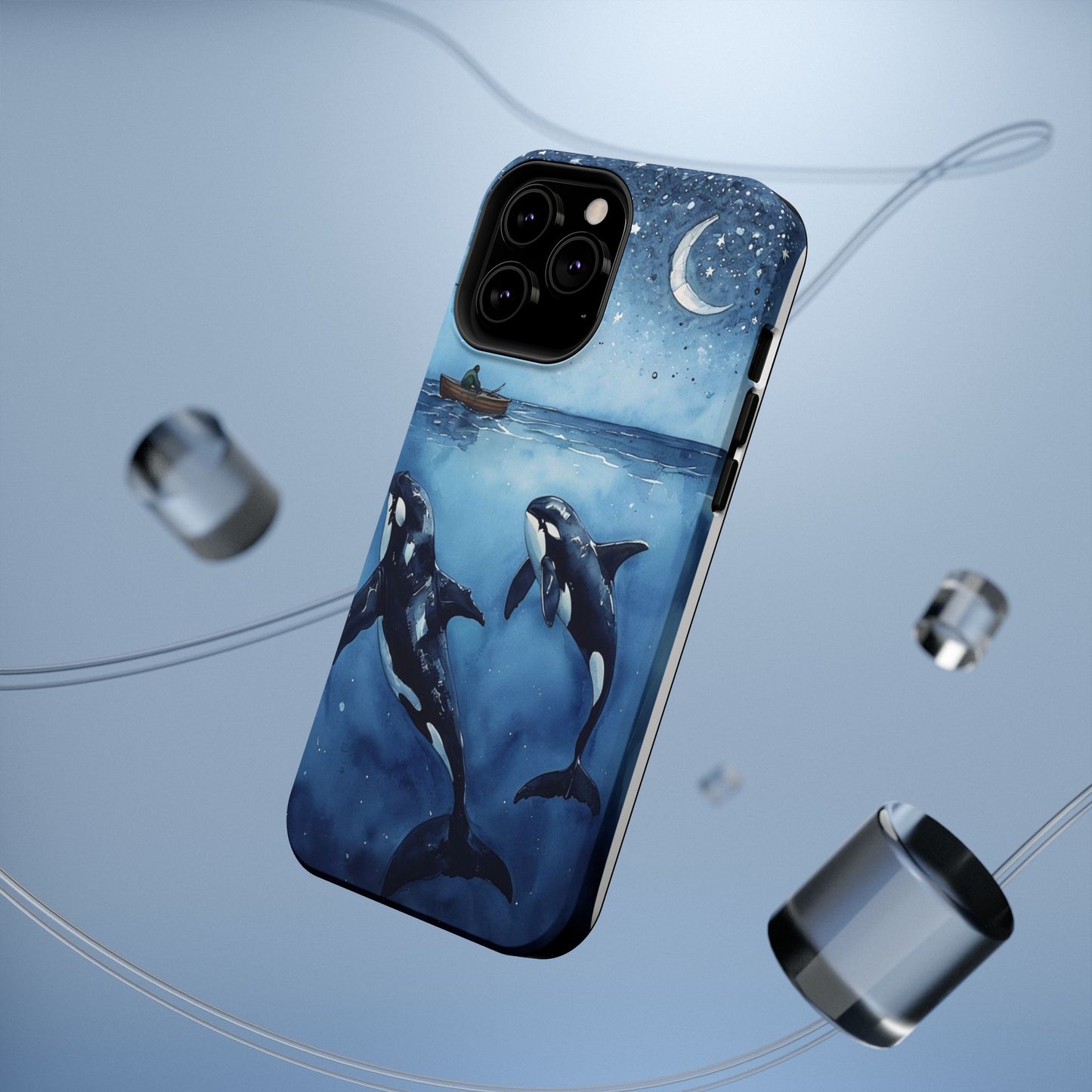 Whale Night Sky Phone Case - Impact-Resistant Design
