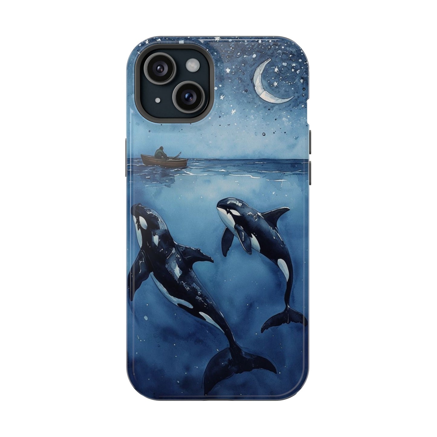 Whale Night Sky Phone Case - Impact-Resistant Design
