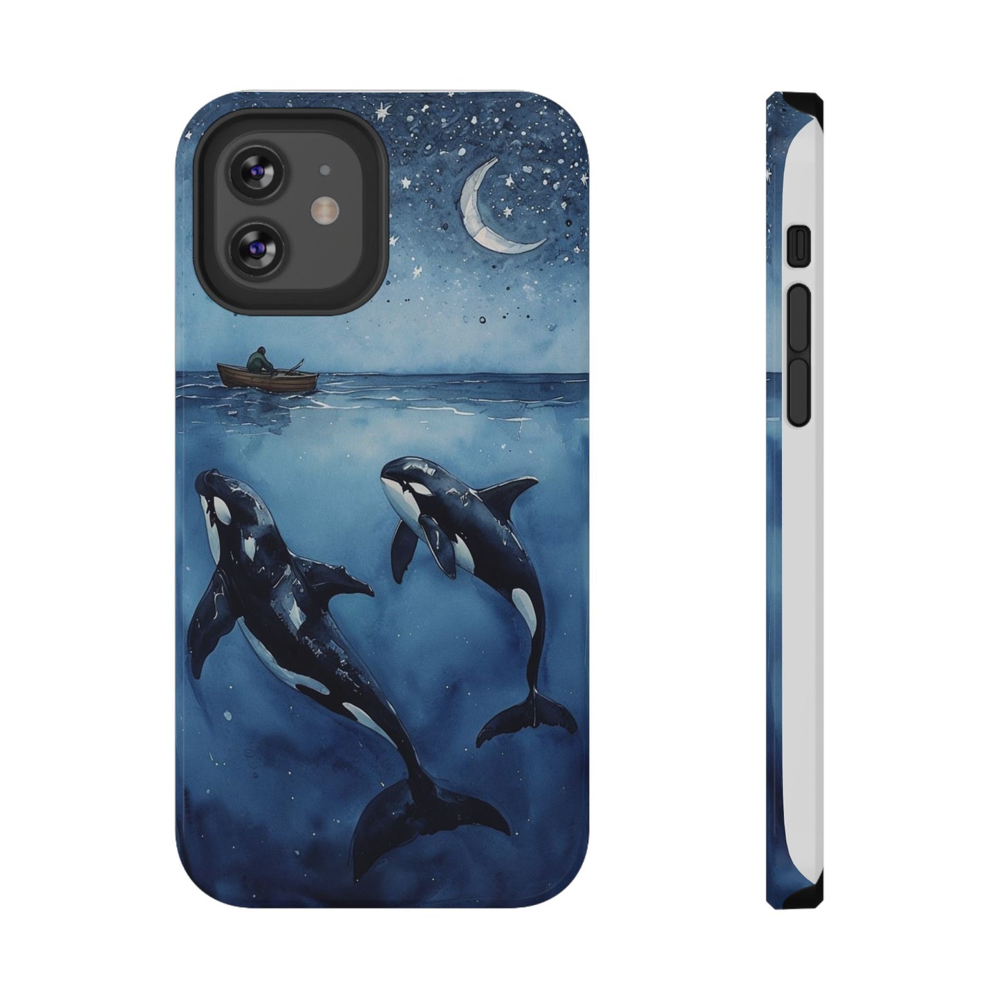 Whale Night Sky Phone Case - Impact-Resistant Design