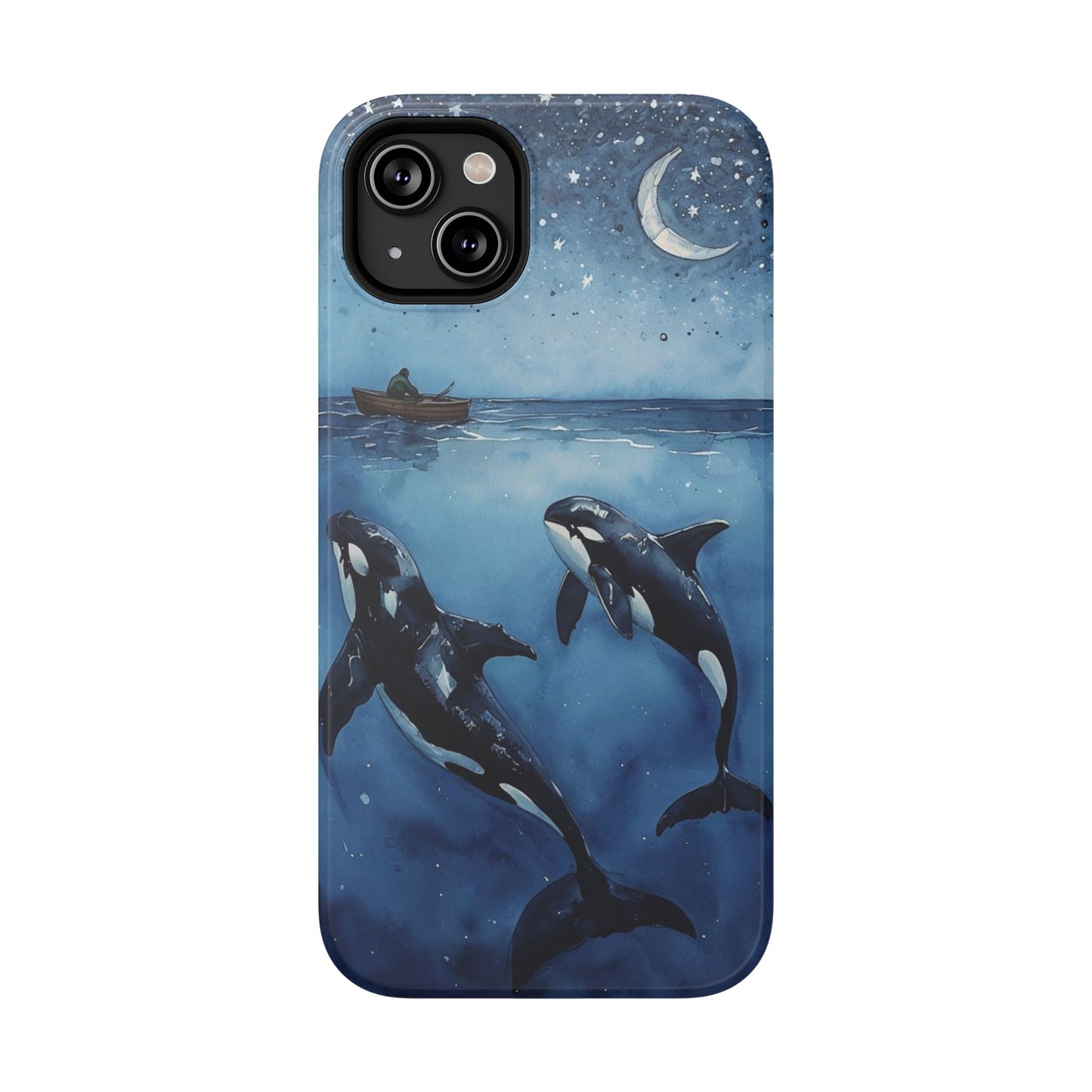 Whale Night Sky Phone Case - Impact-Resistant Design