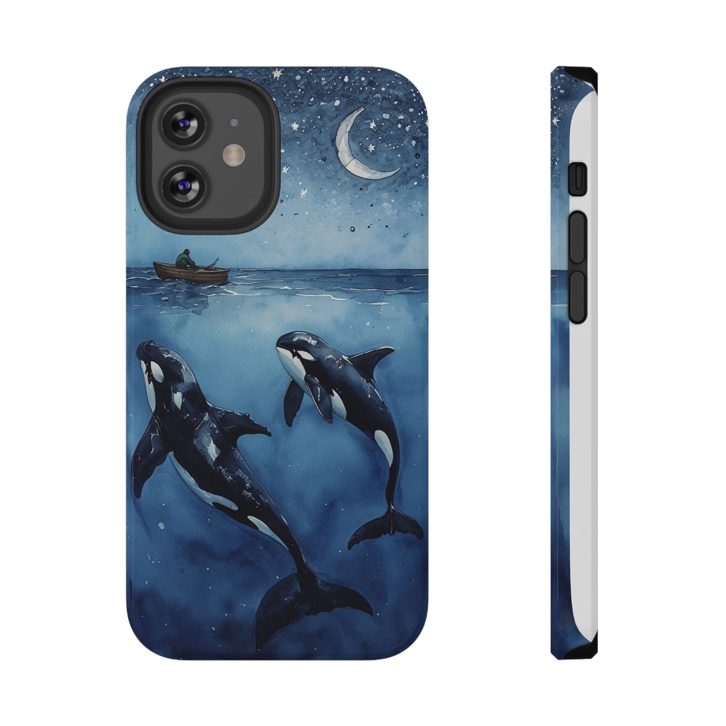 Whale Night Sky Phone Case - Impact-Resistant Design