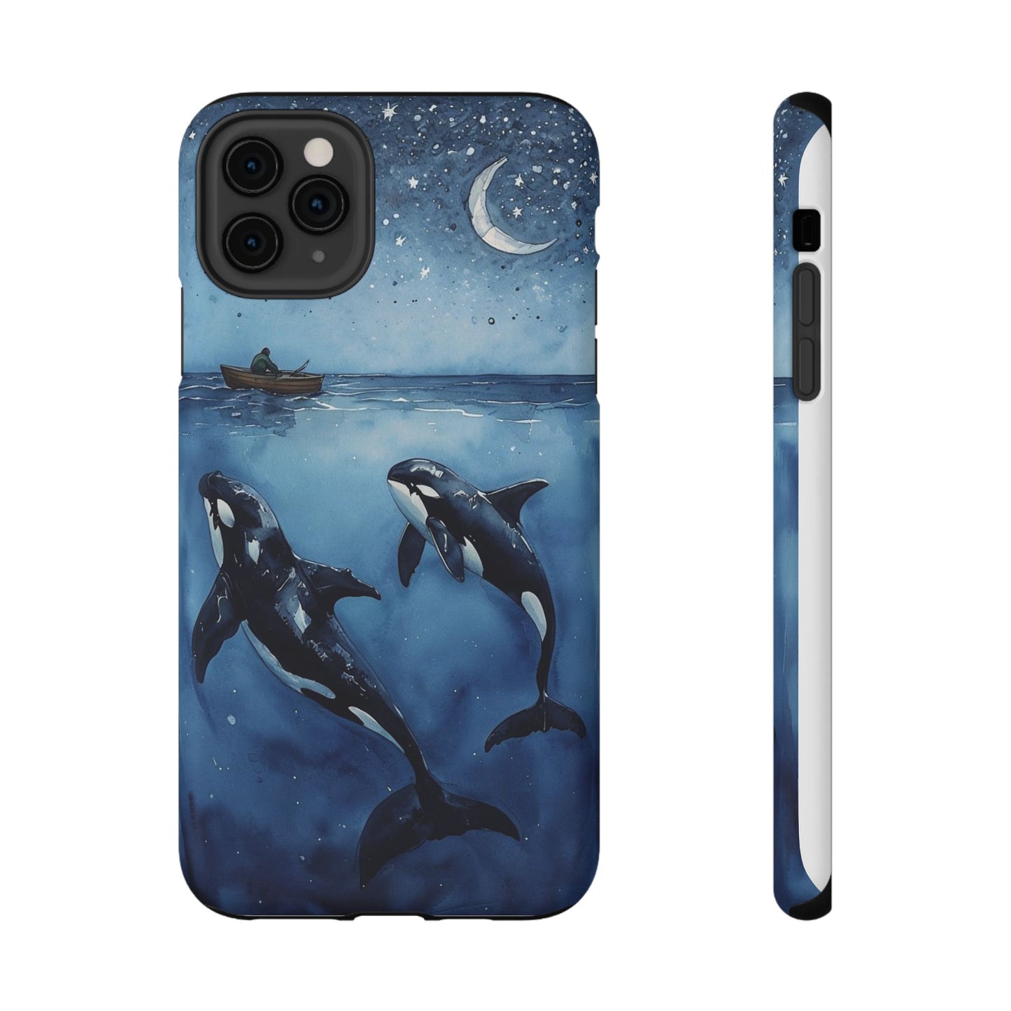 Whale Night Sky Phone Case - Impact-Resistant Design