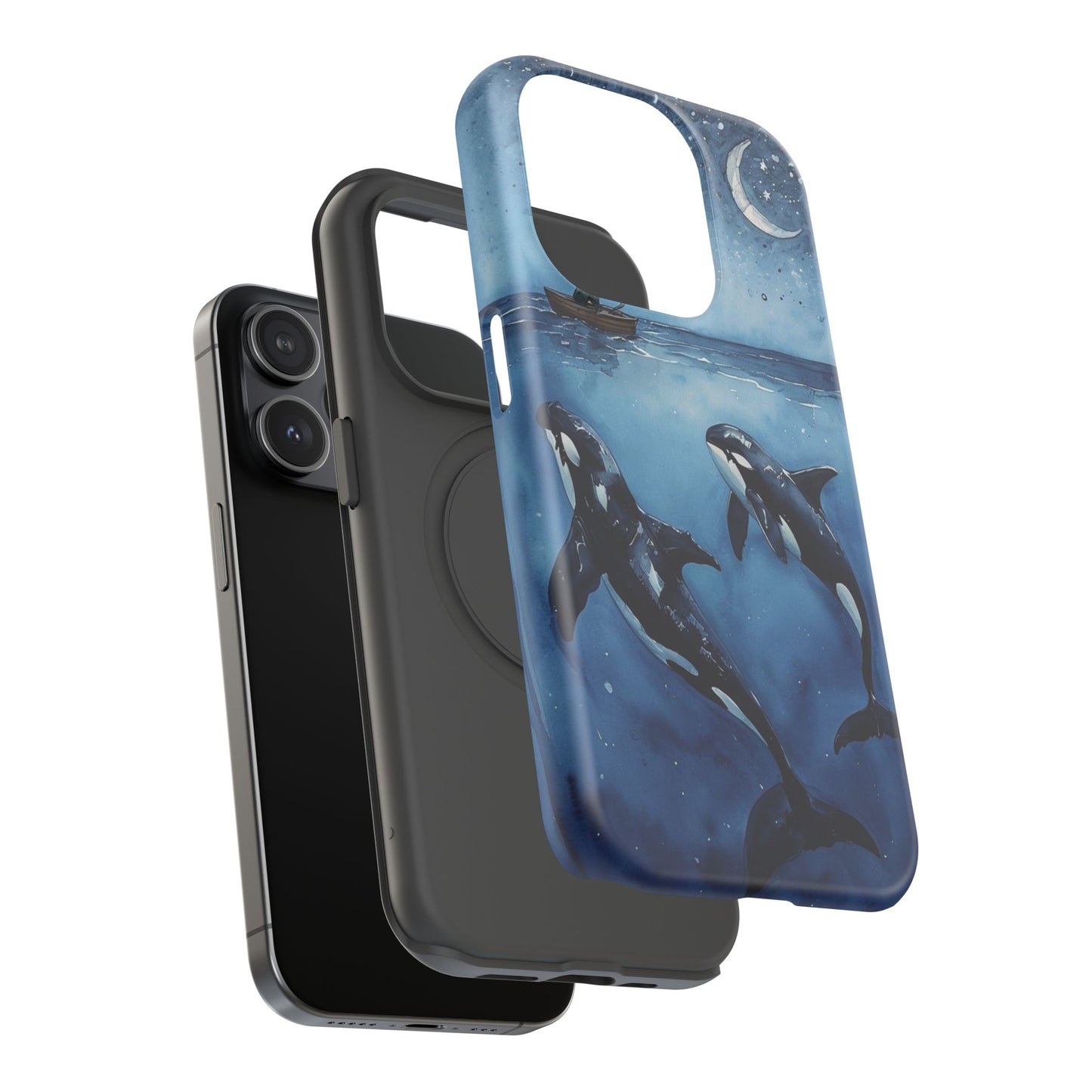 Whale Night Sky Phone Case - Impact-Resistant Design