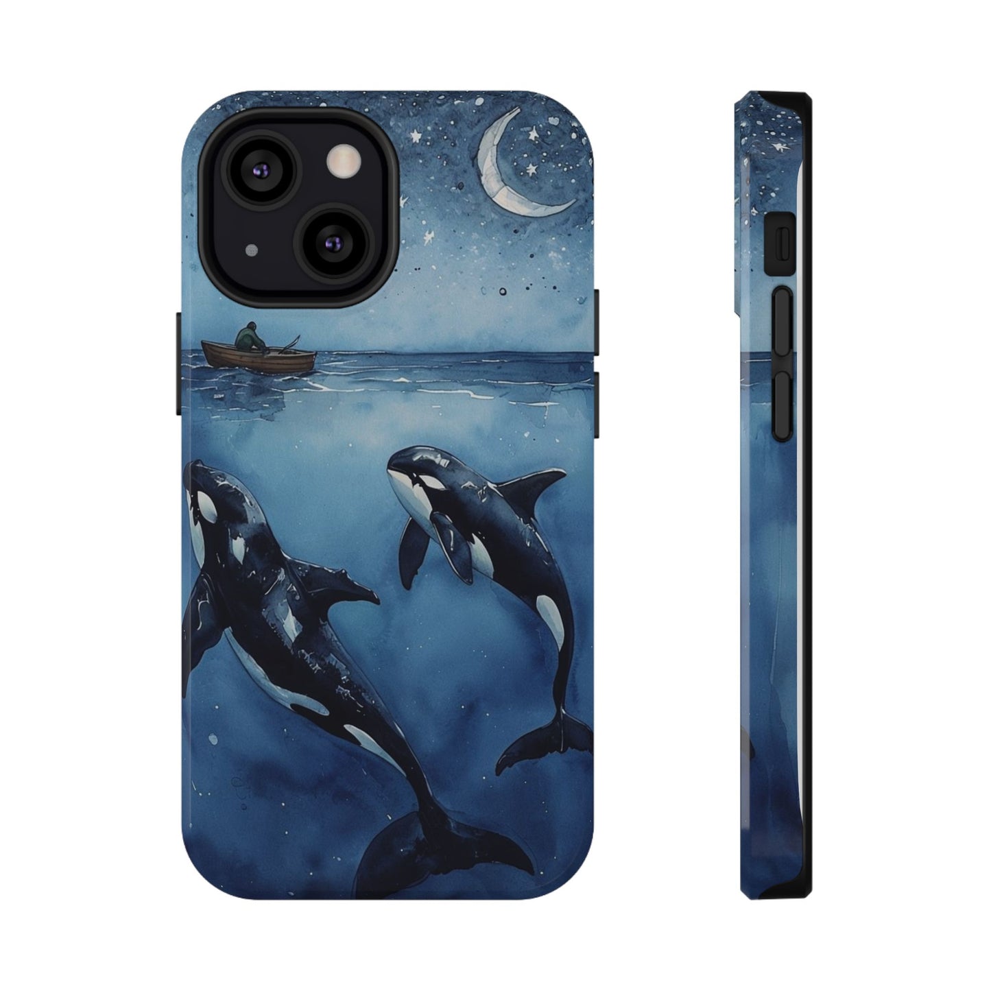 Whale Night Sky Phone Case - Impact-Resistant Design