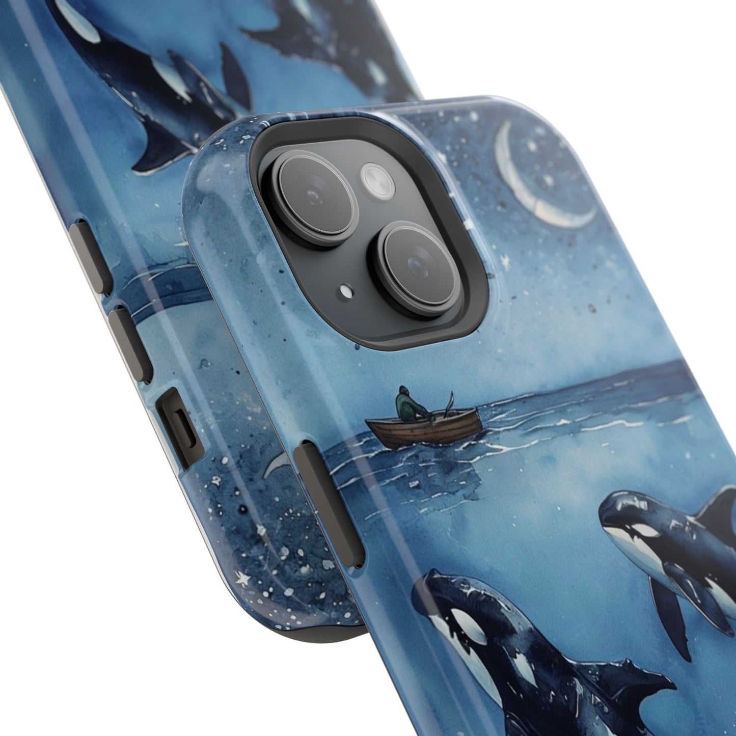 Whale Night Sky Phone Case - Impact-Resistant Design