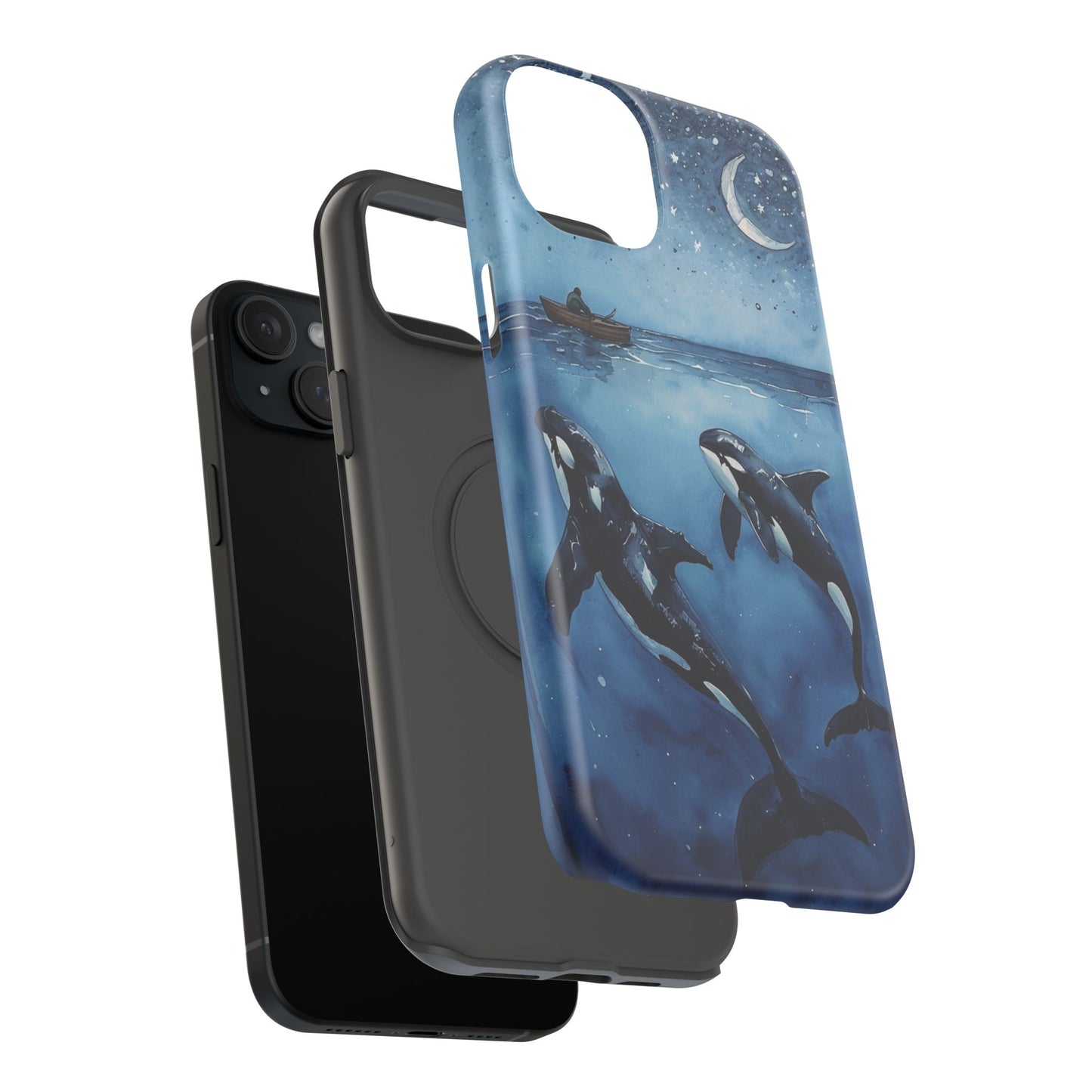 Whale Night Sky Phone Case - Impact-Resistant Design