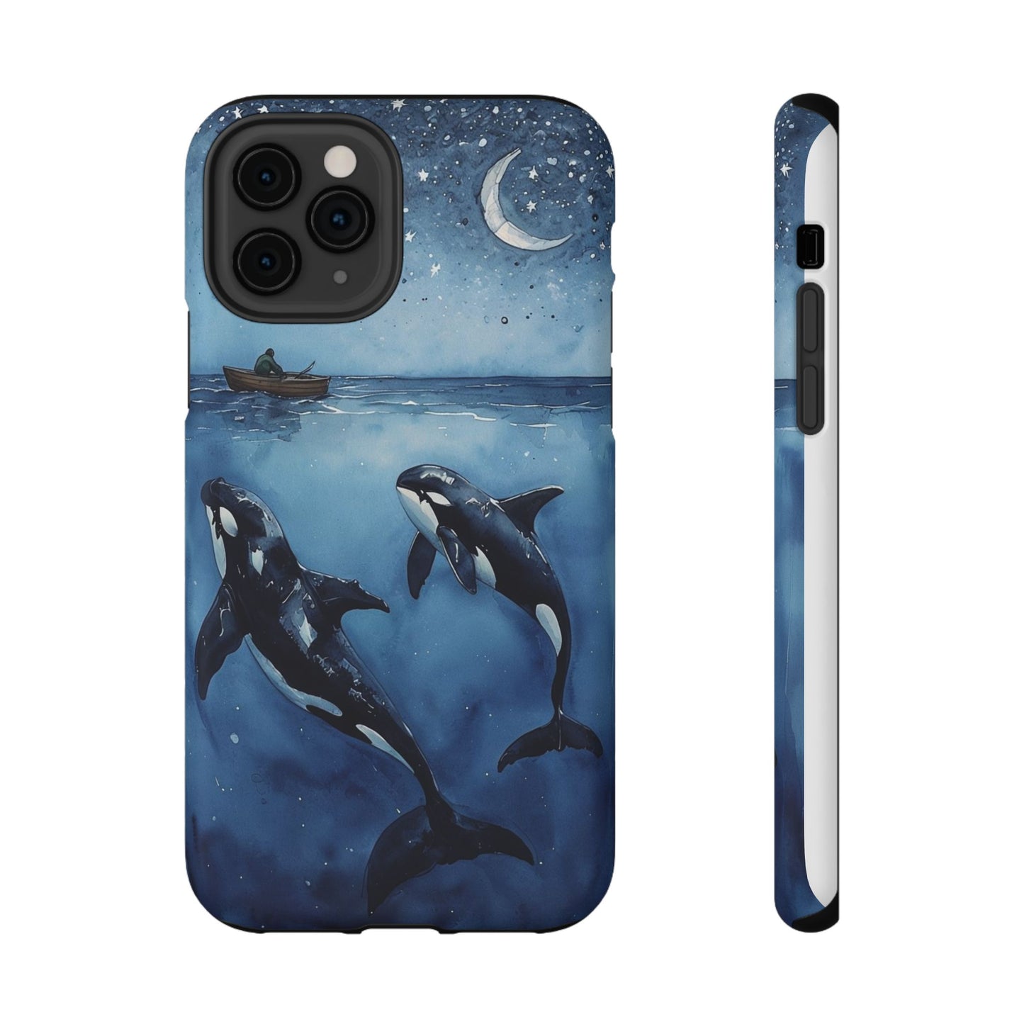 Whale Night Sky Phone Case - Impact-Resistant Design