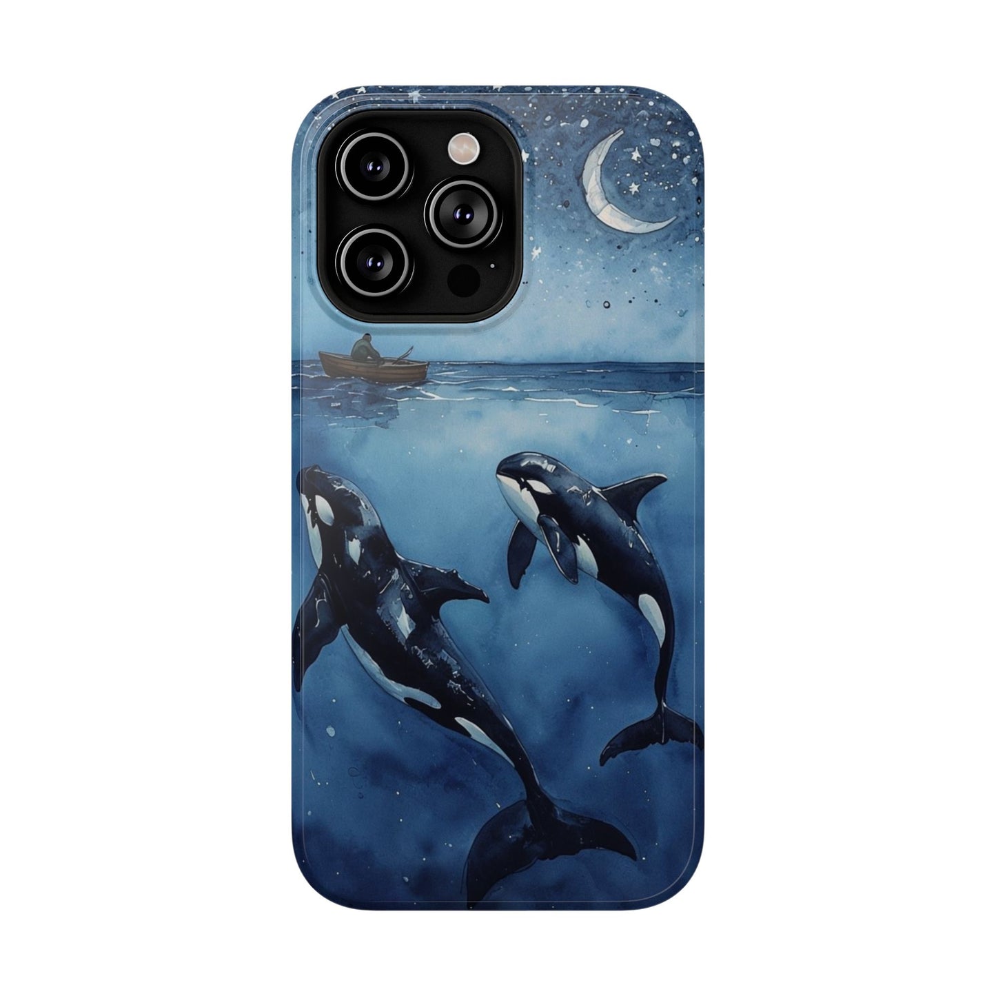 Whale Night Sky Phone Case - Impact-Resistant Design