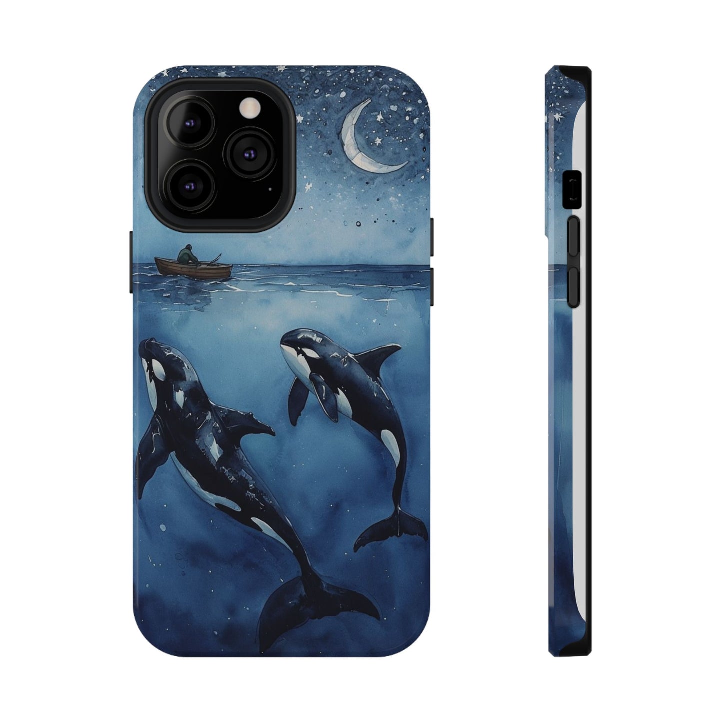 Whale Night Sky Phone Case - Impact-Resistant Design