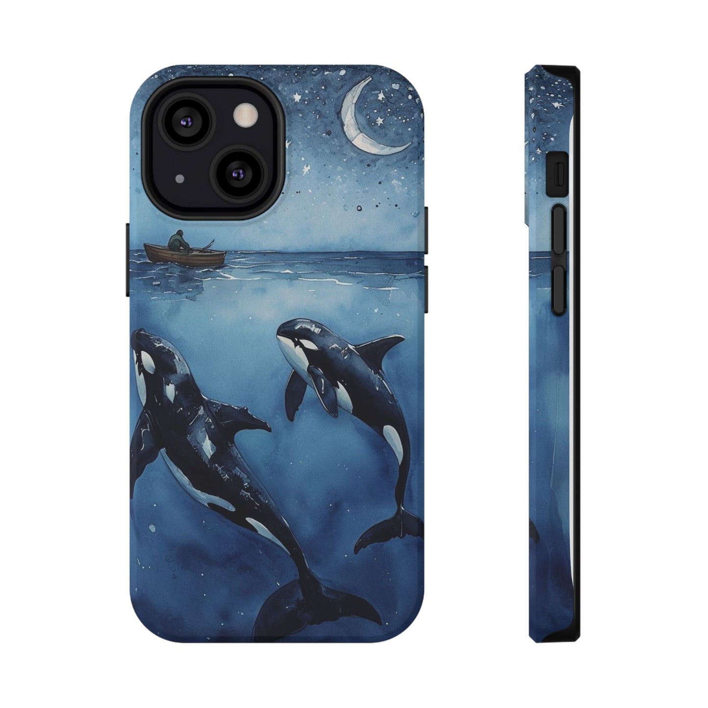 Whale Night Sky Phone Case - Impact-Resistant Design