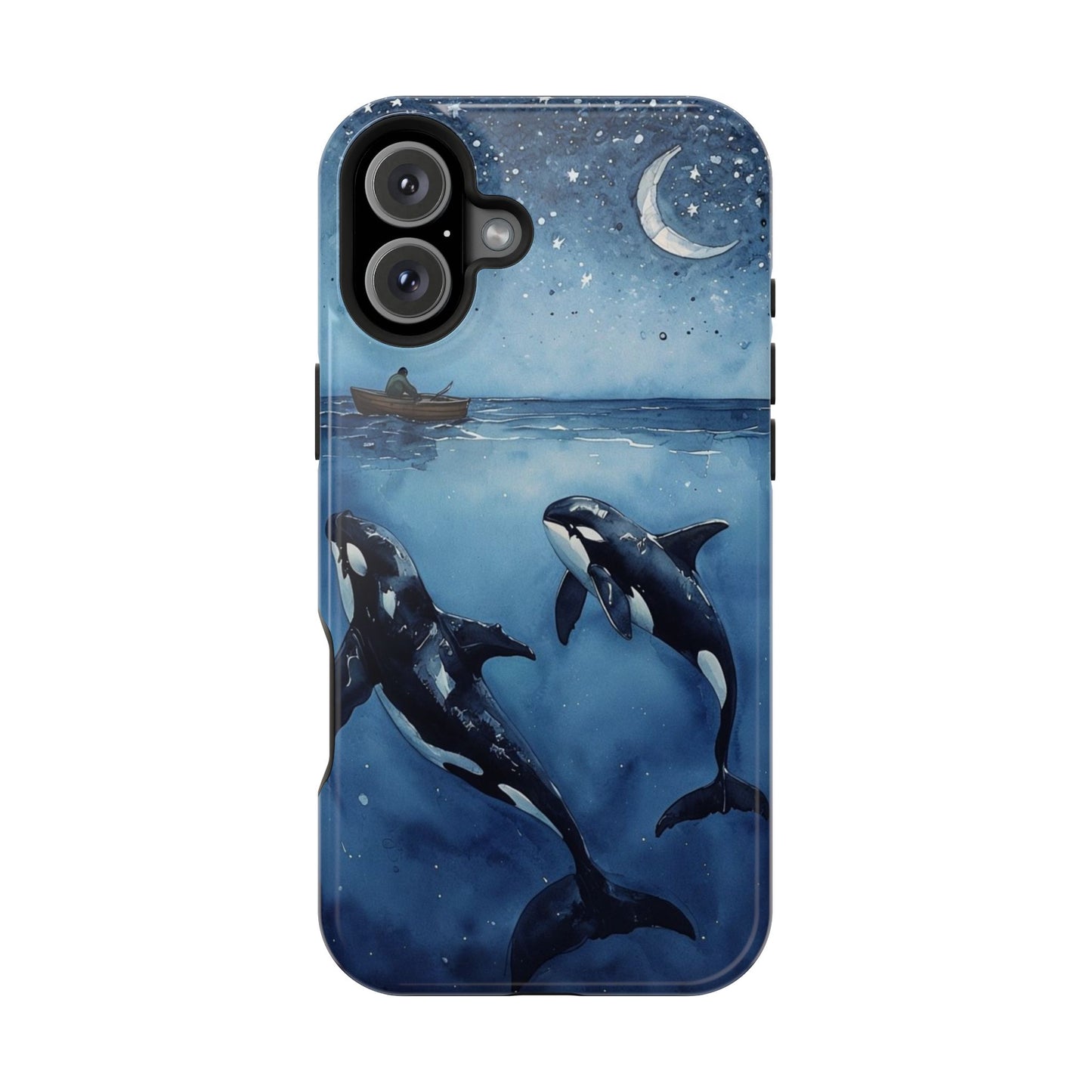 Whale Night Sky Phone Case - Impact-Resistant Design