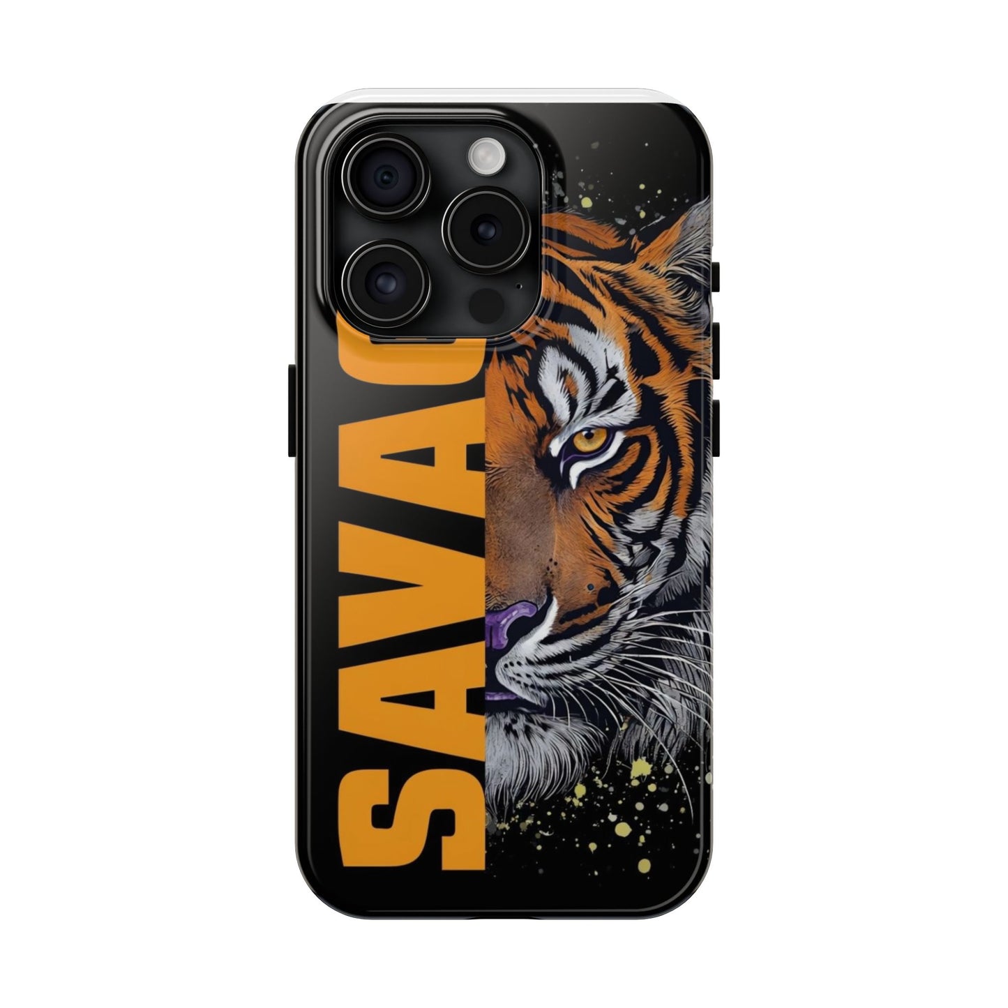 Tiger Face Tough Phone Case with Savage Design