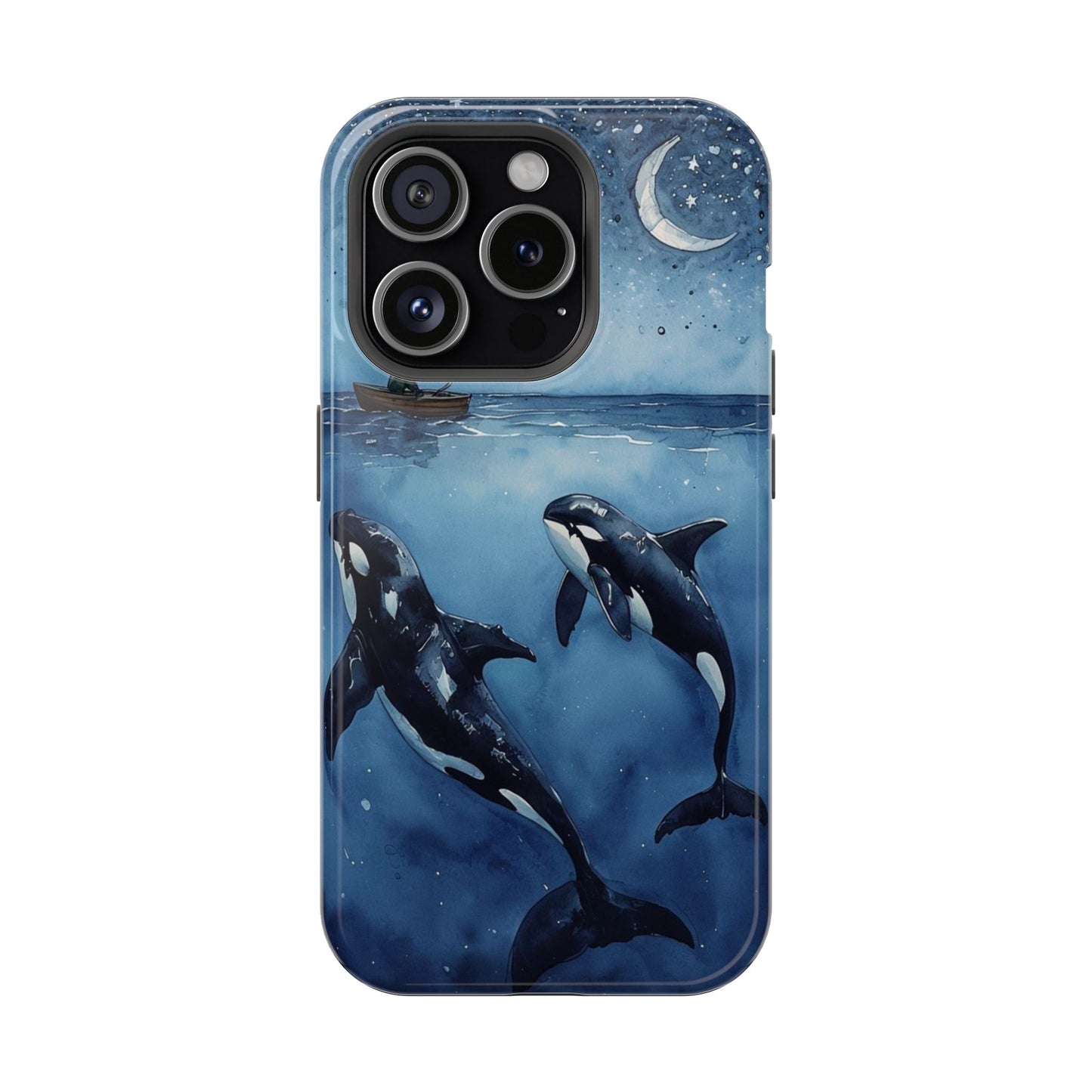 Whale Night Sky Phone Case - Impact-Resistant Design