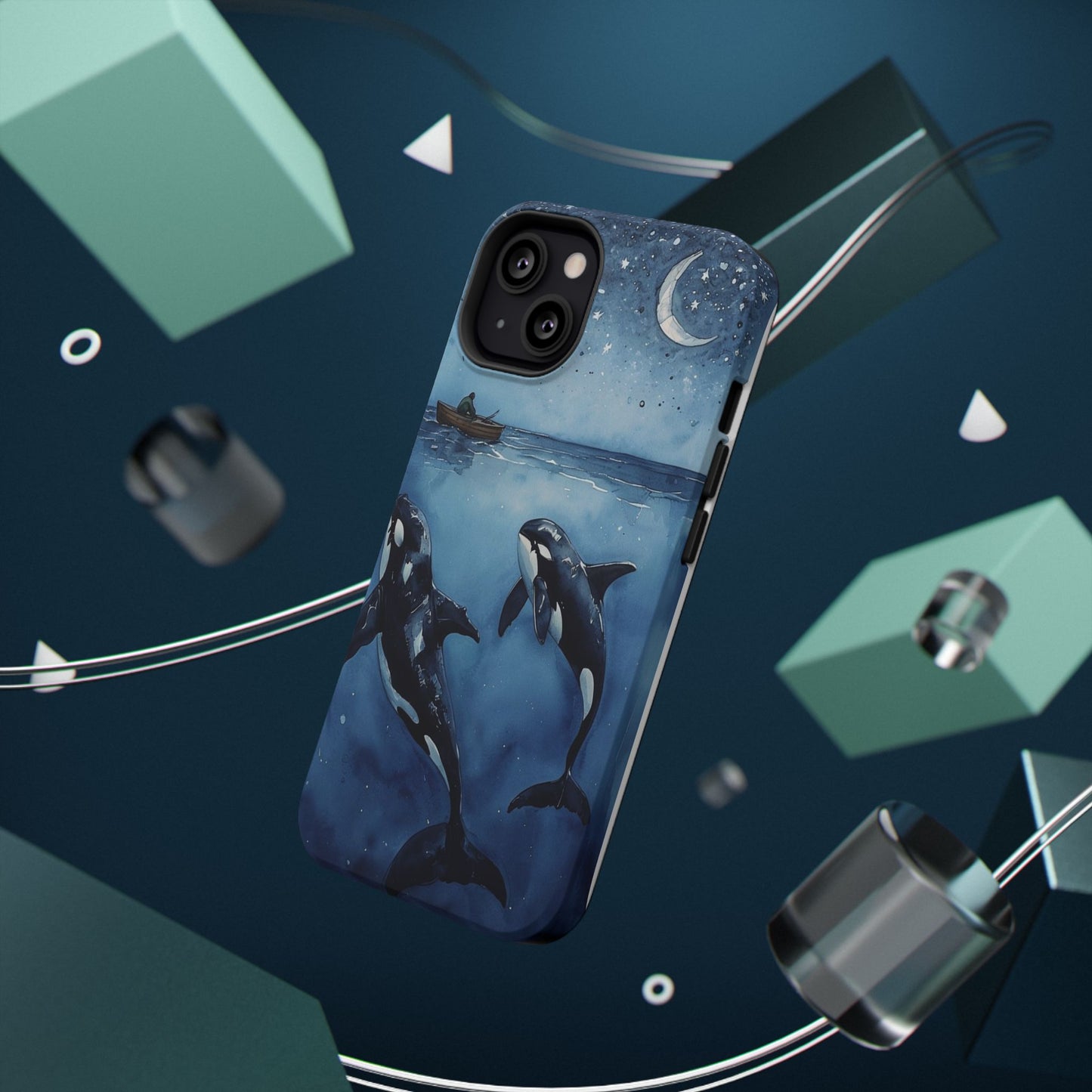 Whale Night Sky Phone Case - Impact-Resistant Design