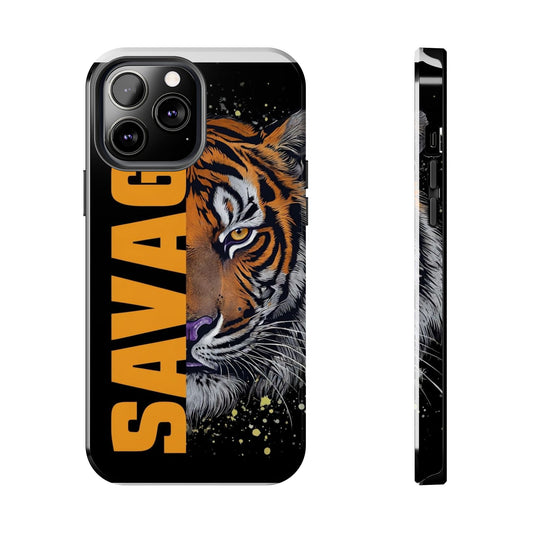 Tiger Face Tough Phone Case with Savage Design