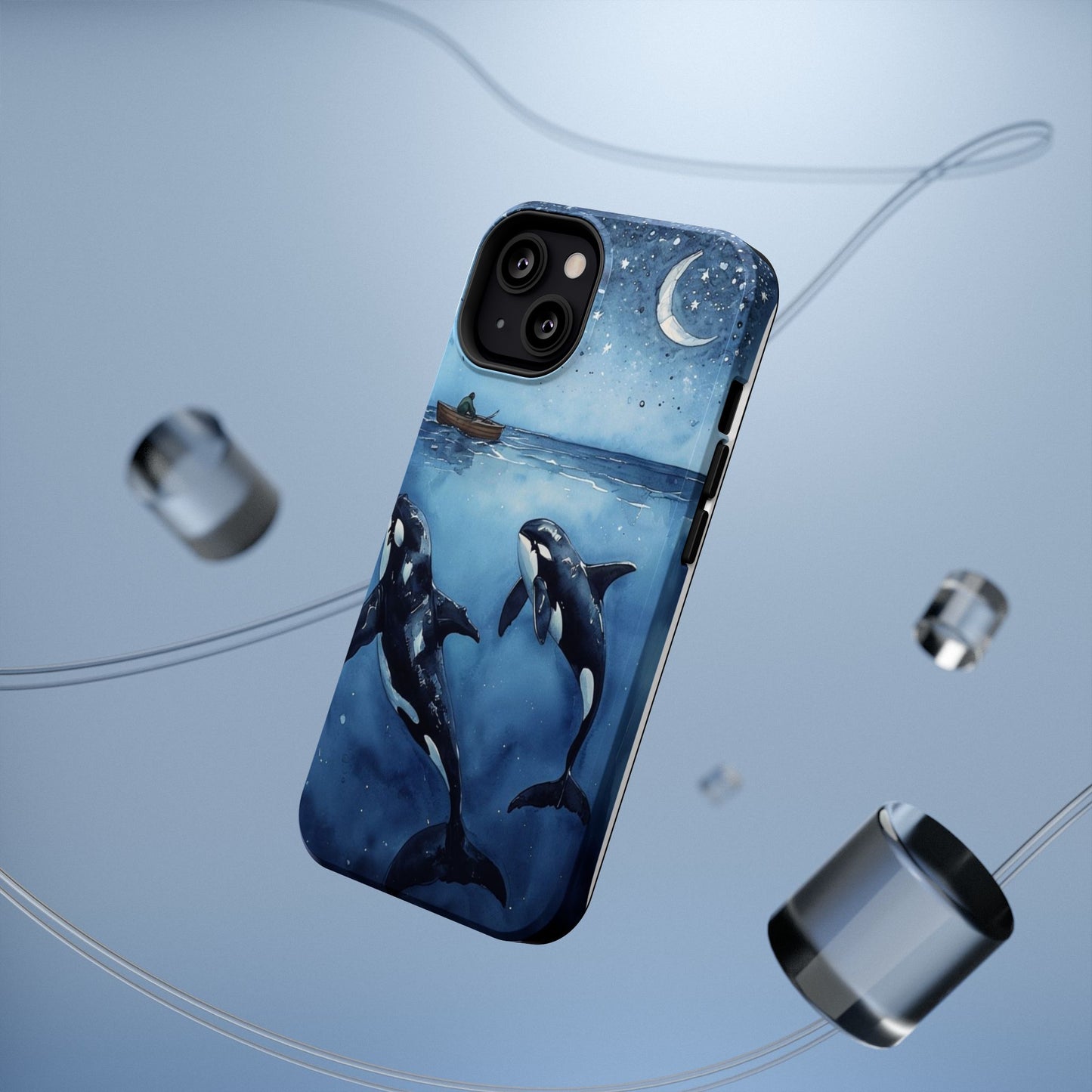 Whale Night Sky Phone Case - Impact-Resistant Design