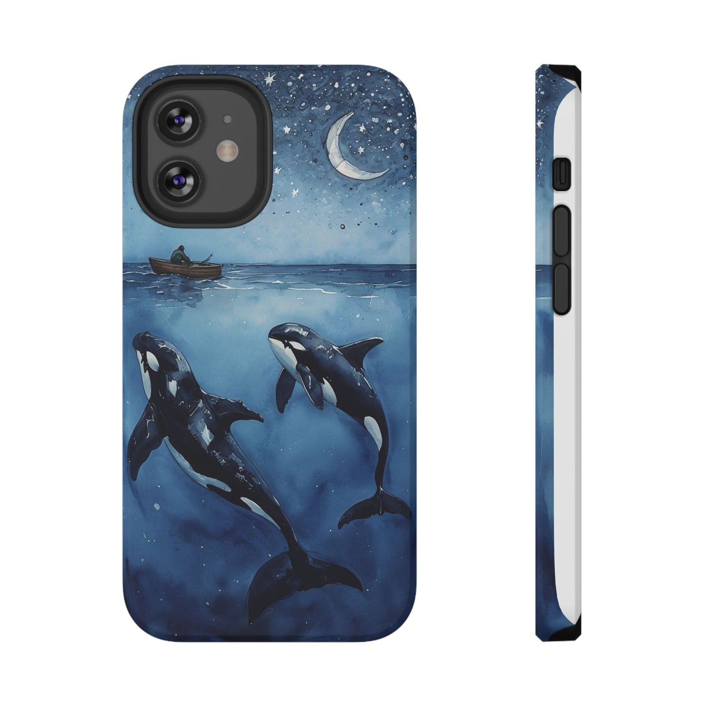 Whale Night Sky Phone Case - Impact-Resistant Design