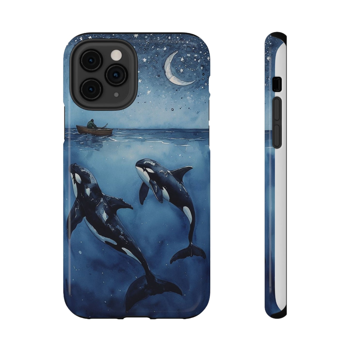 Whale Night Sky Phone Case - Impact-Resistant Design