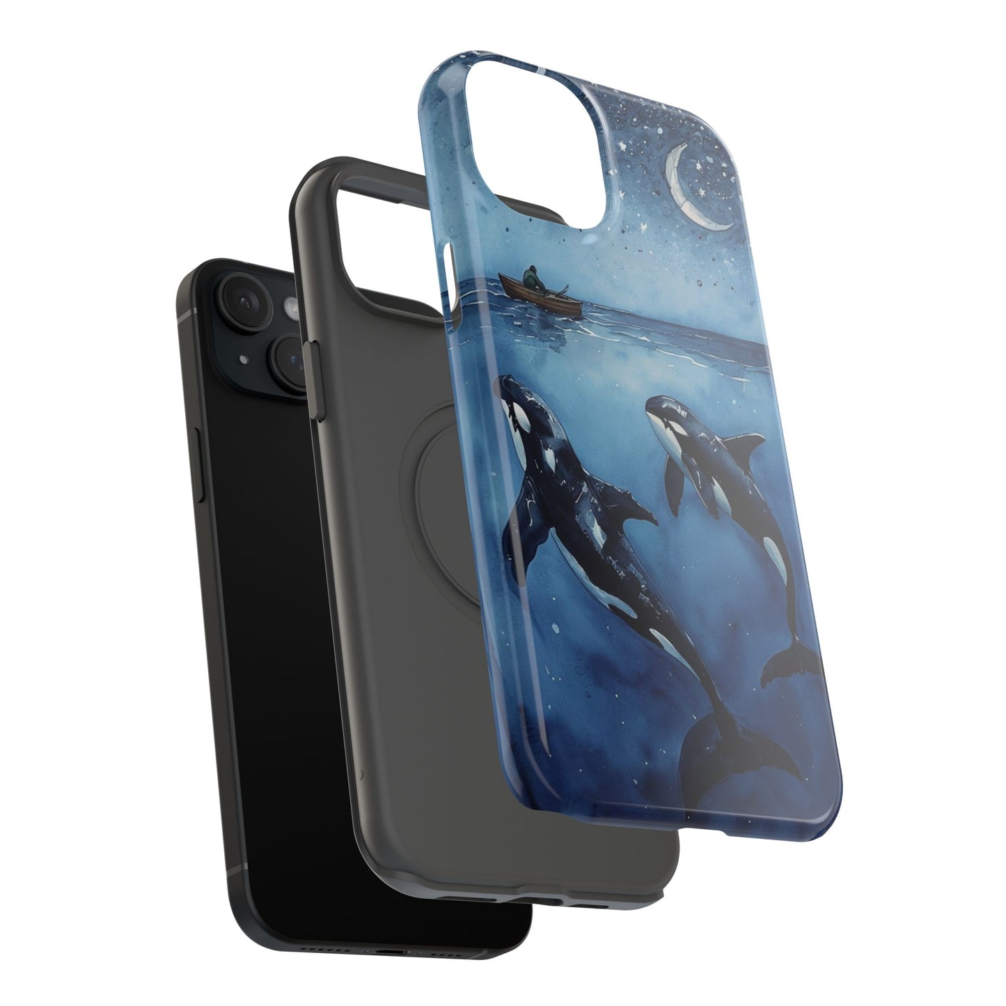 Whale Night Sky Phone Case - Impact-Resistant Design
