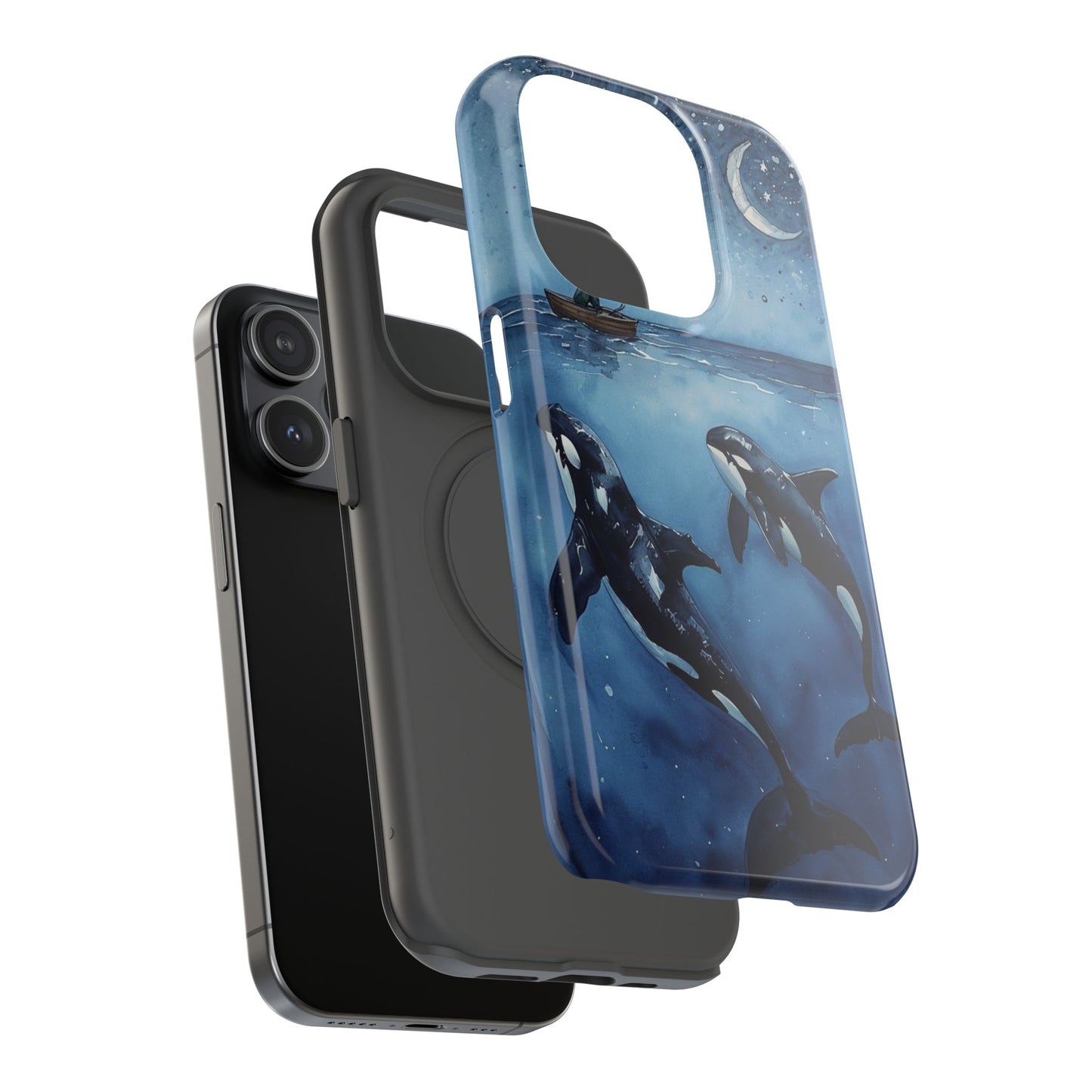 Whale Night Sky Phone Case - Impact-Resistant Design