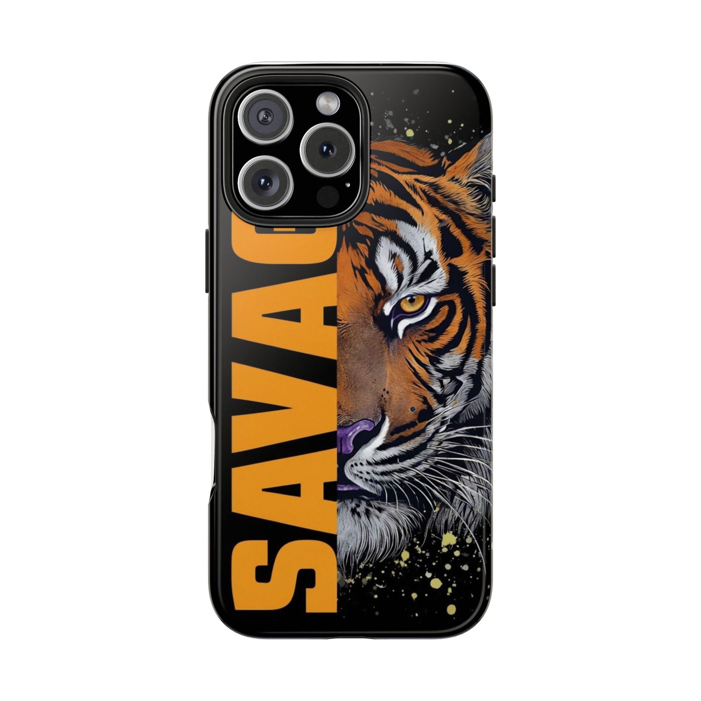 Tiger Face Tough Phone Case with Savage Design