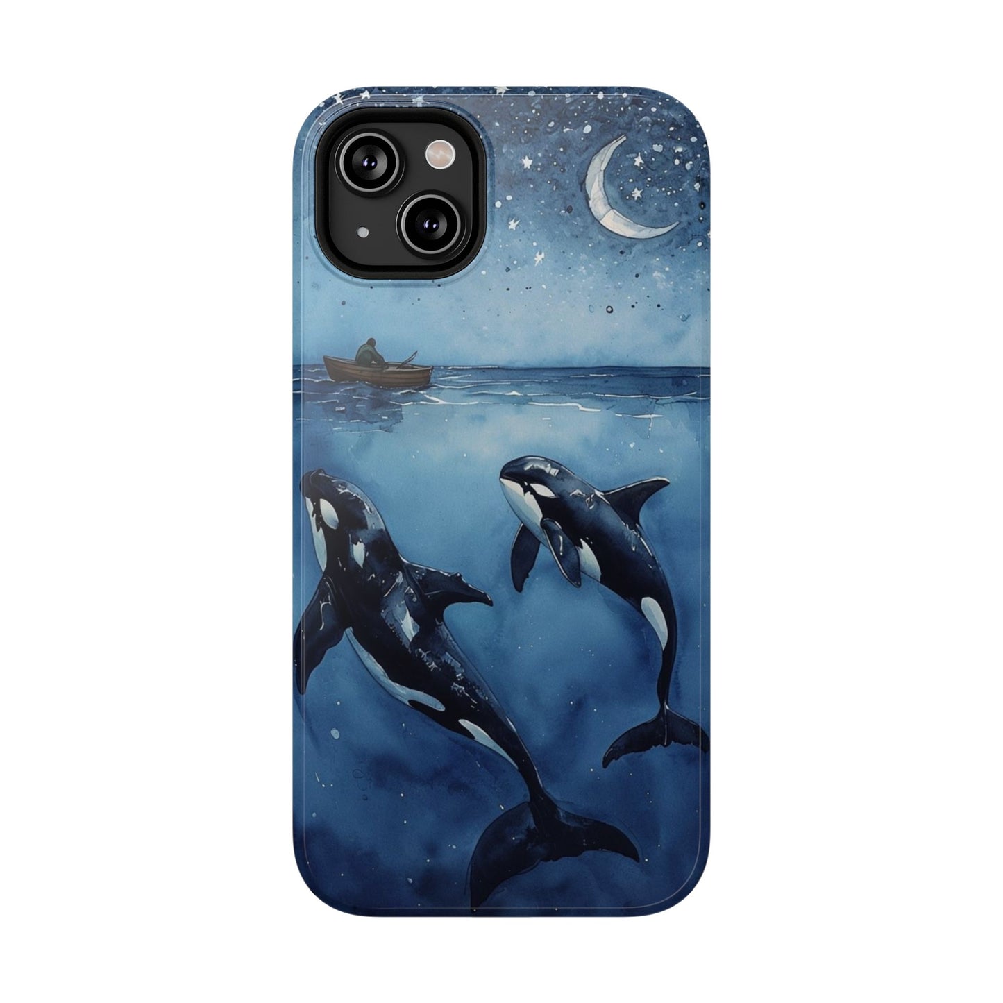 Whale Night Sky Phone Case - Impact-Resistant Design