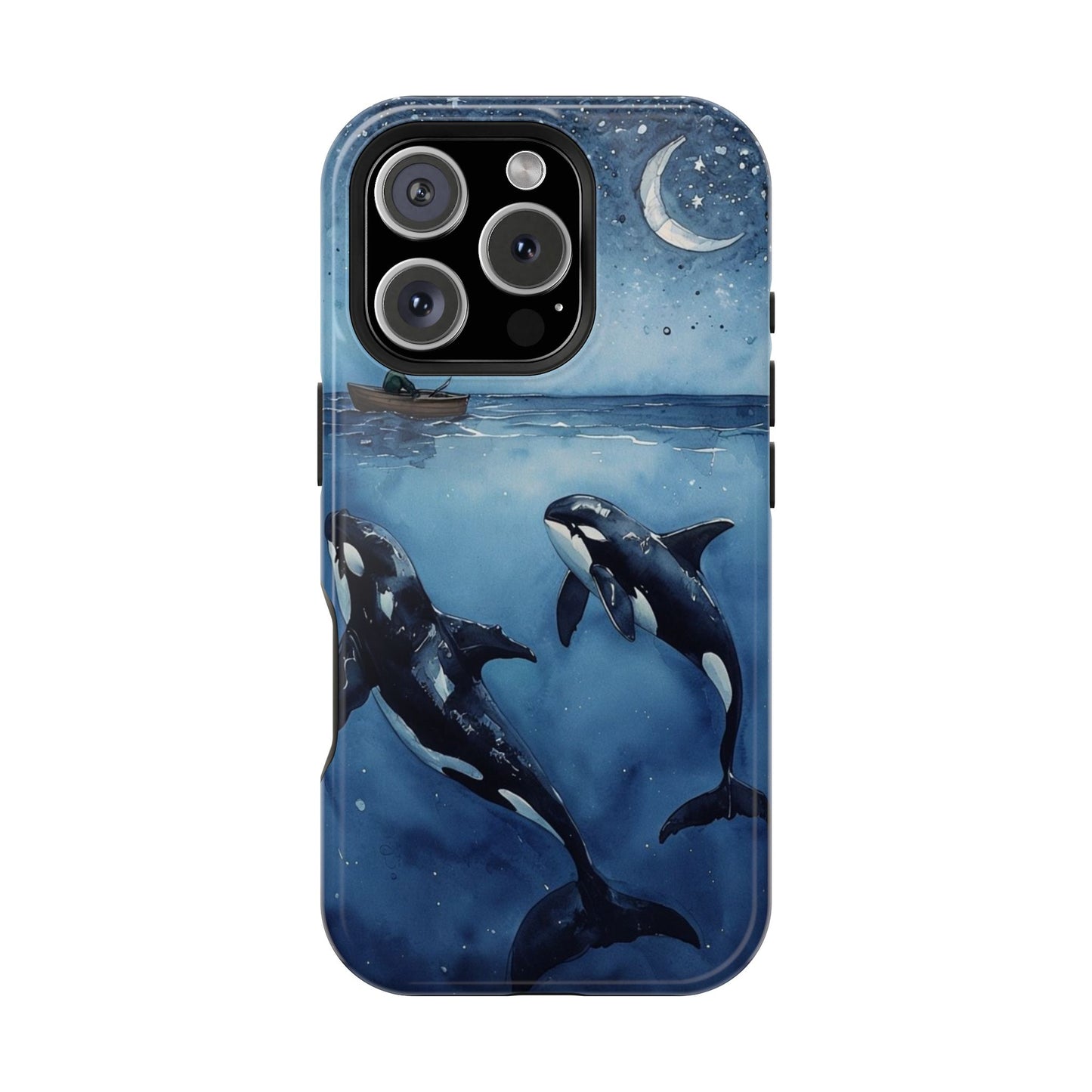 Whale Night Sky Phone Case - Impact-Resistant Design