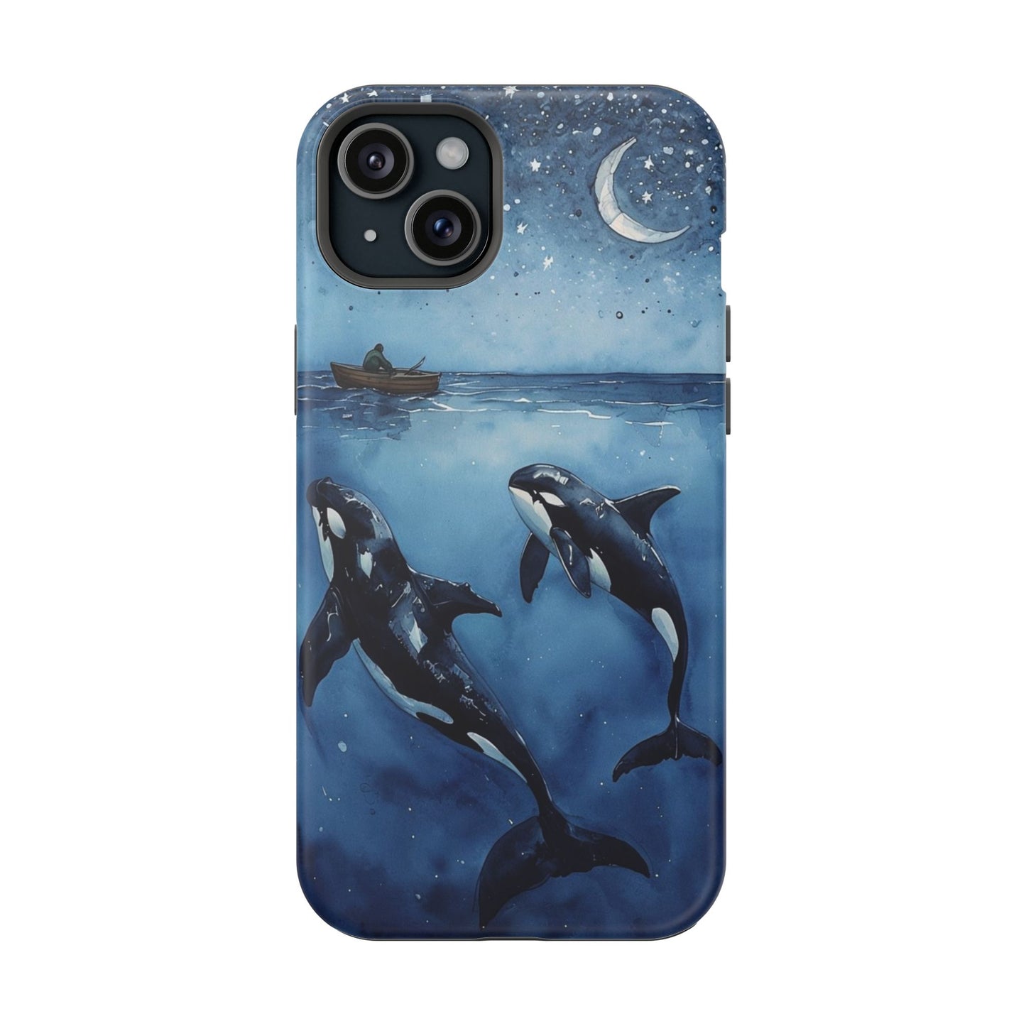 Whale Night Sky Phone Case - Impact-Resistant Design