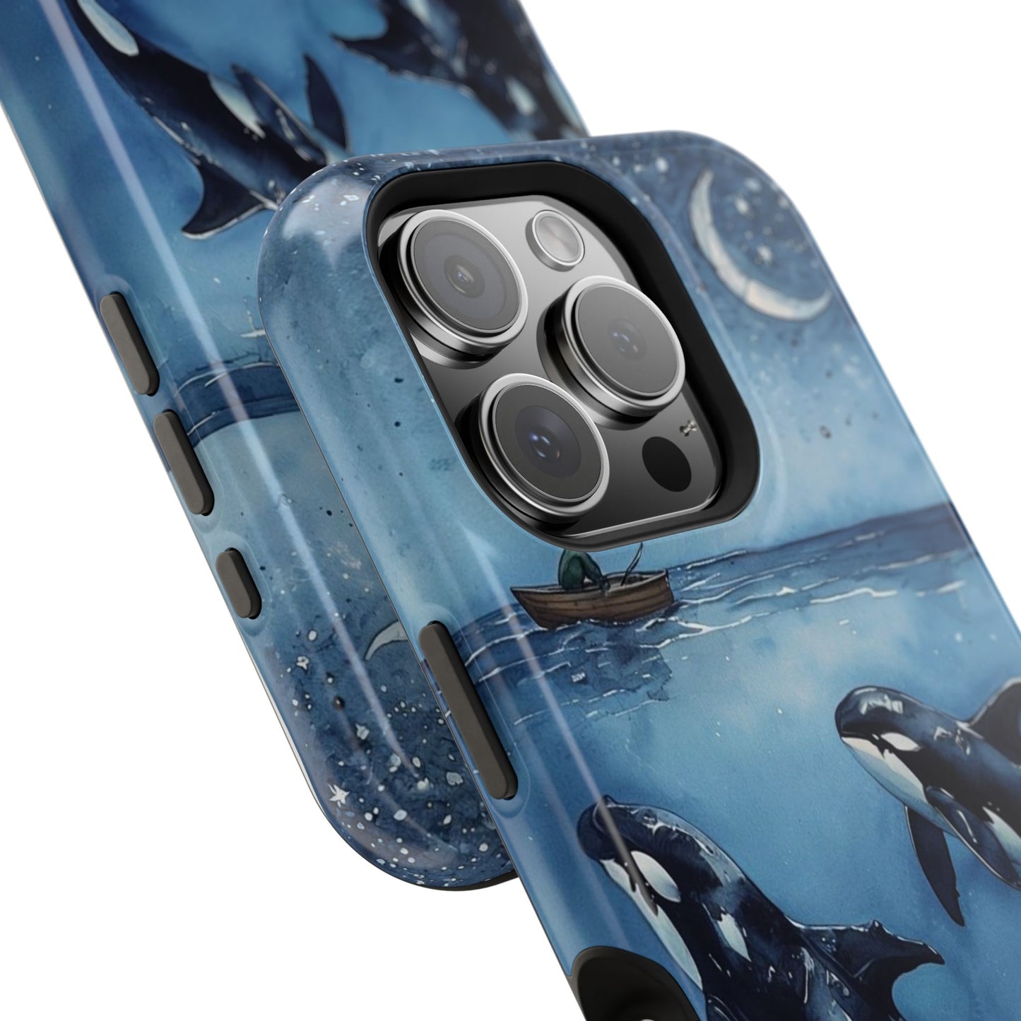 Whale Night Sky Phone Case - Impact-Resistant Design