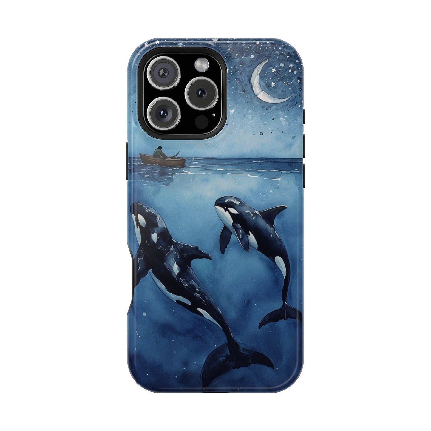 Whale Night Sky Phone Case - Impact-Resistant Design