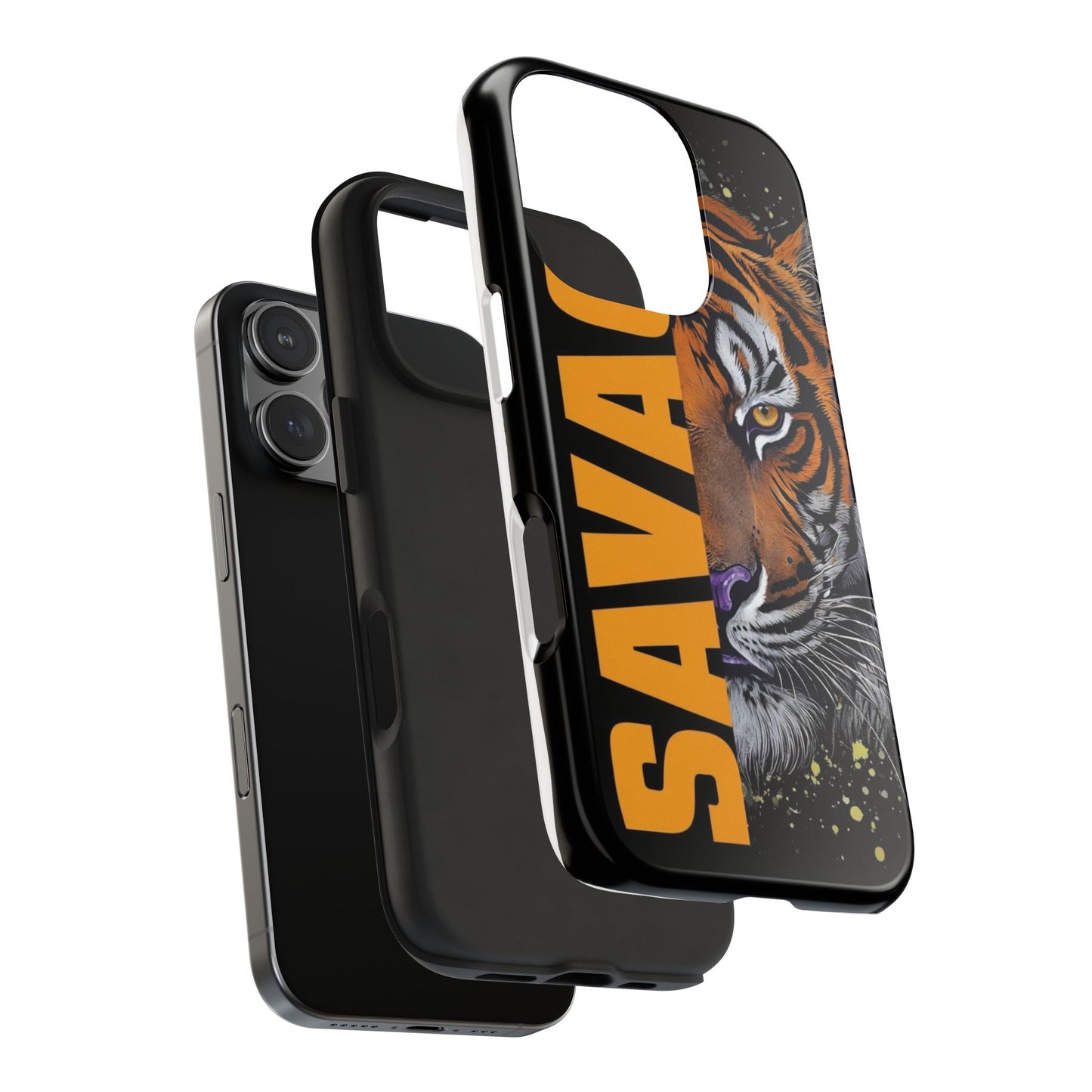 Tiger Face Tough Phone Case with Savage Design