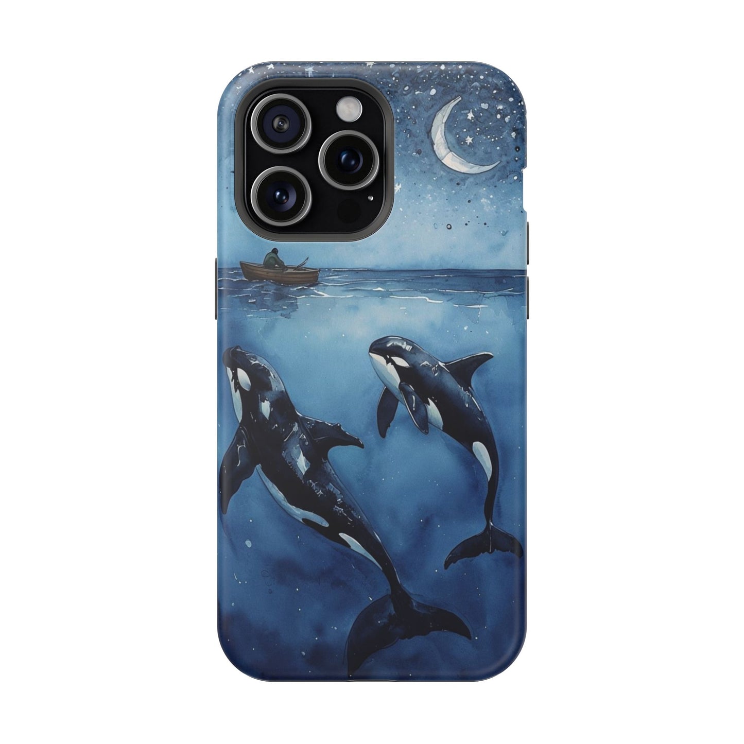 Whale Night Sky Phone Case - Impact-Resistant Design