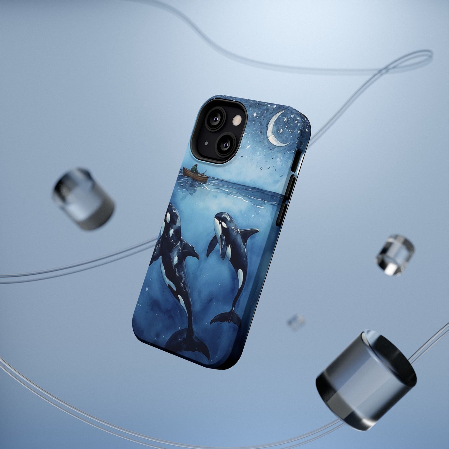 Whale Night Sky Phone Case - Impact-Resistant Design