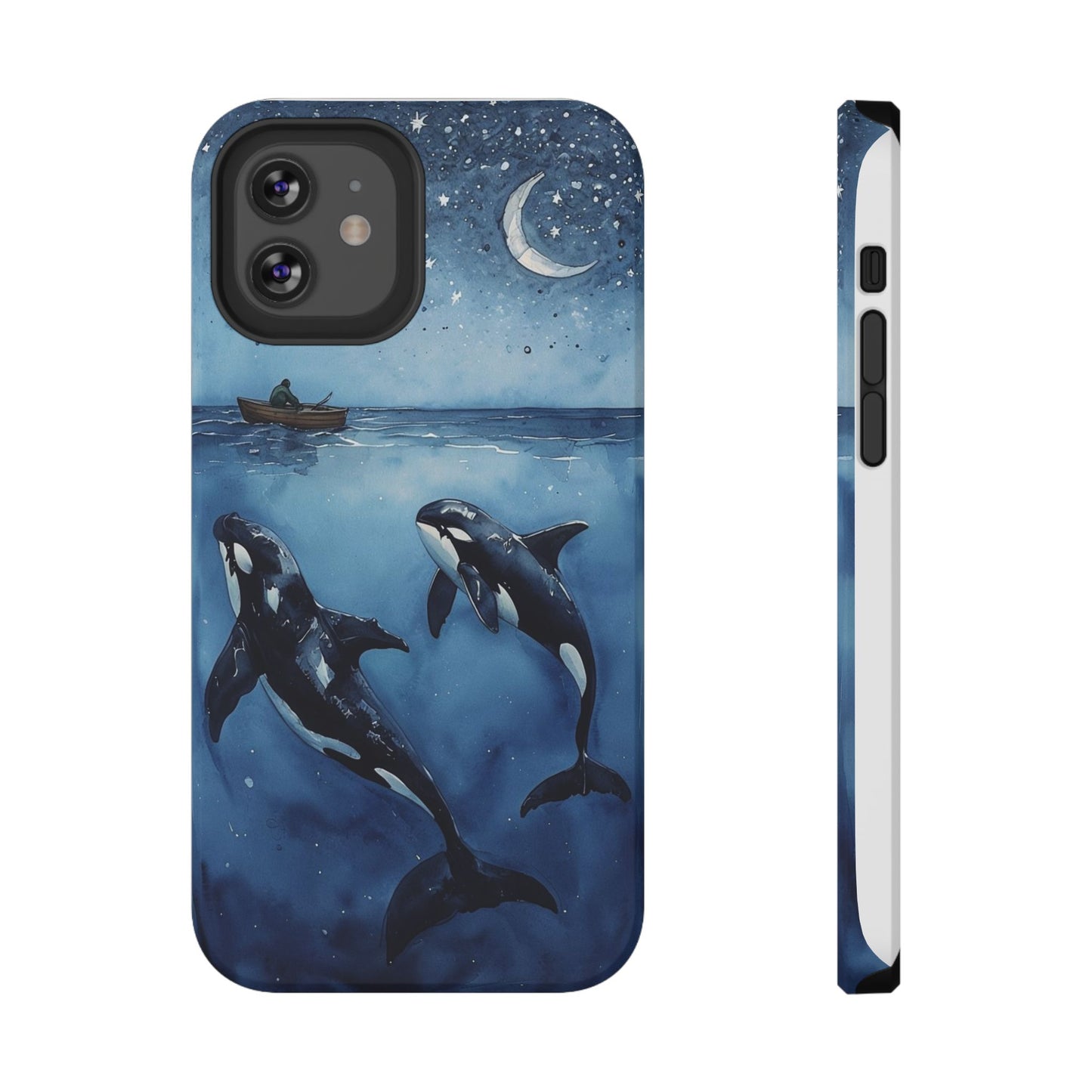 Whale Night Sky Phone Case - Impact-Resistant Design