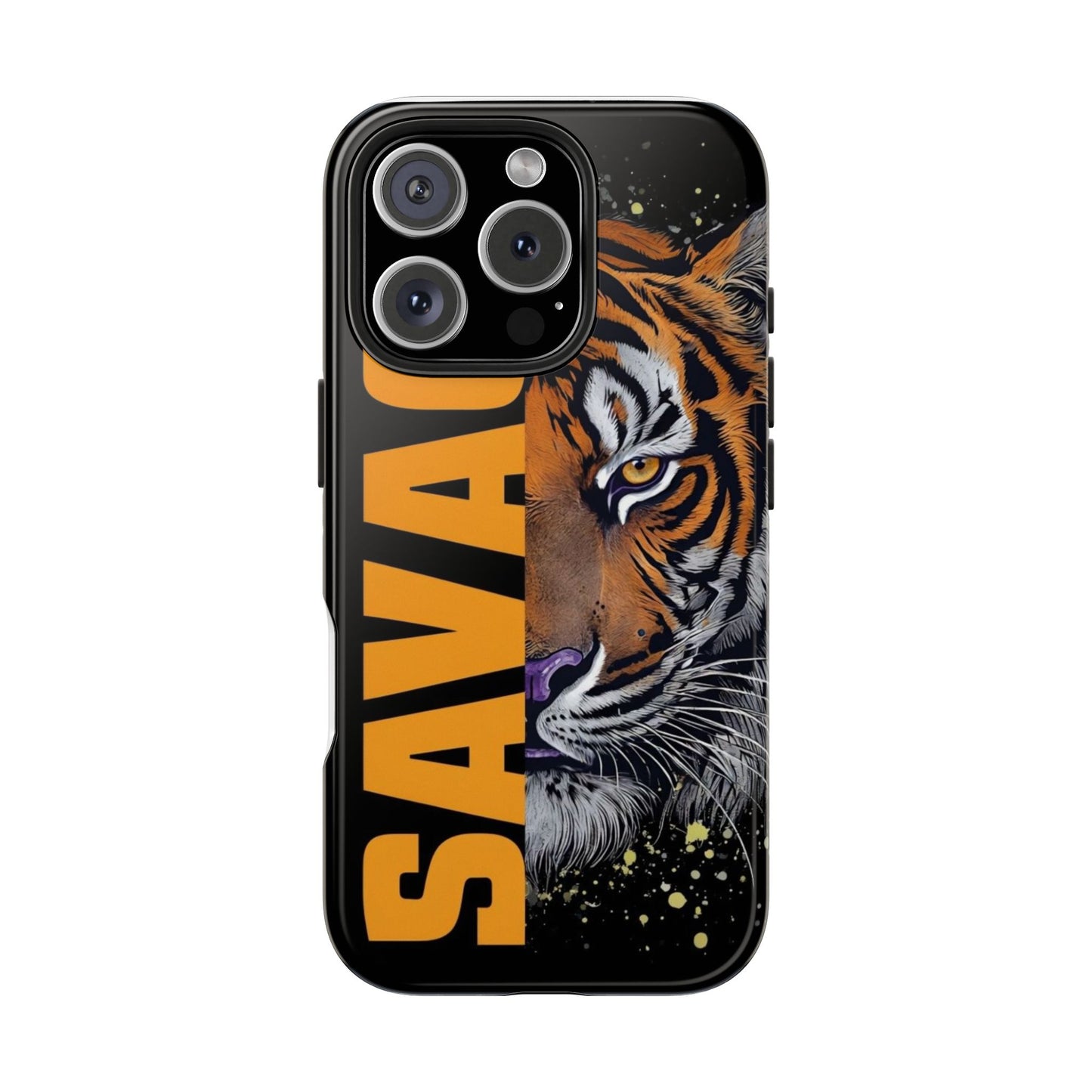Tiger Face Tough Phone Case with Savage Design