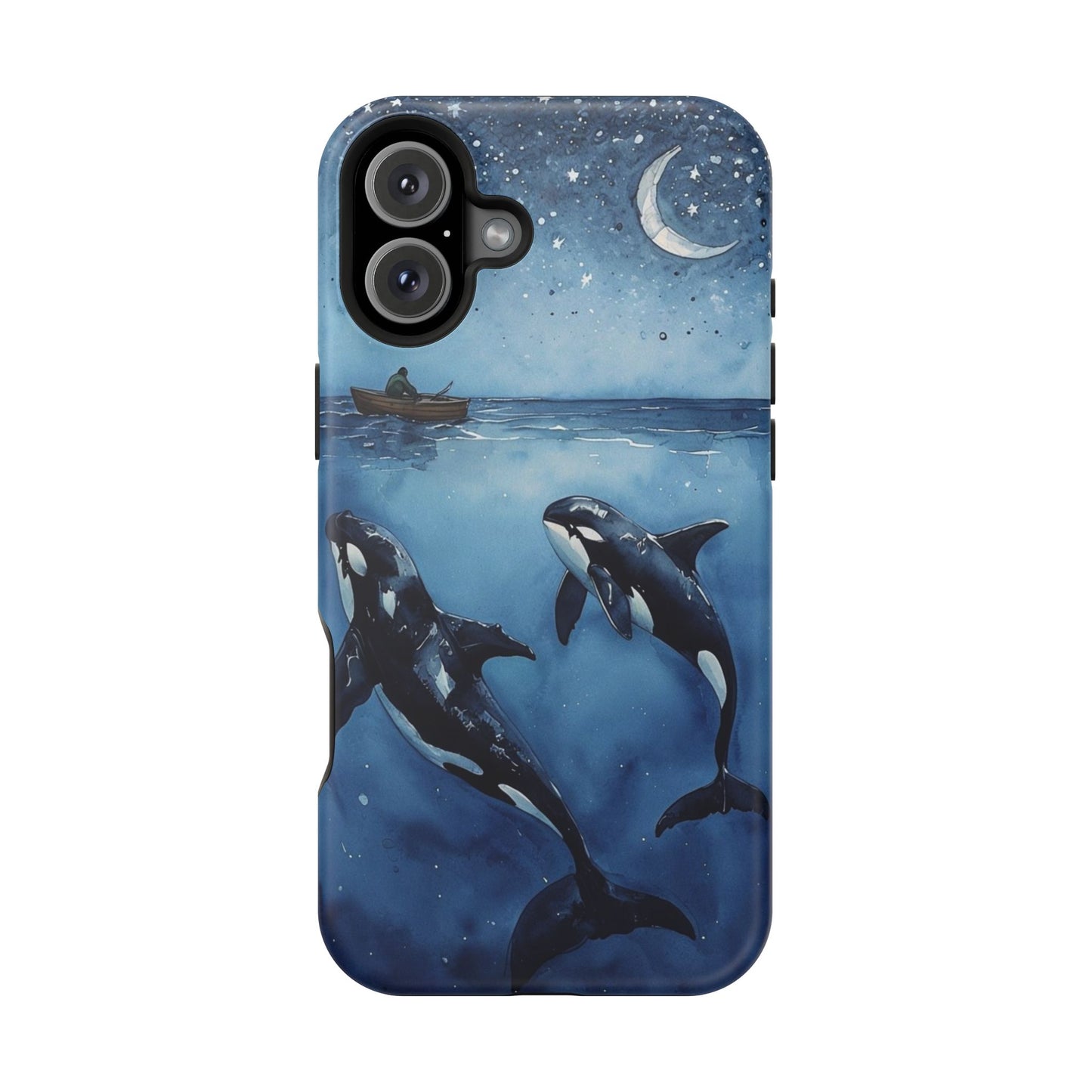 Whale Night Sky Phone Case - Impact-Resistant Design