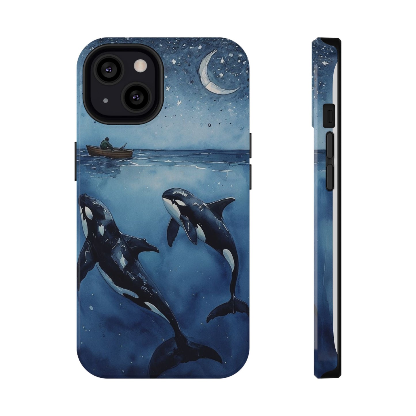 Whale Night Sky Phone Case - Impact-Resistant Design