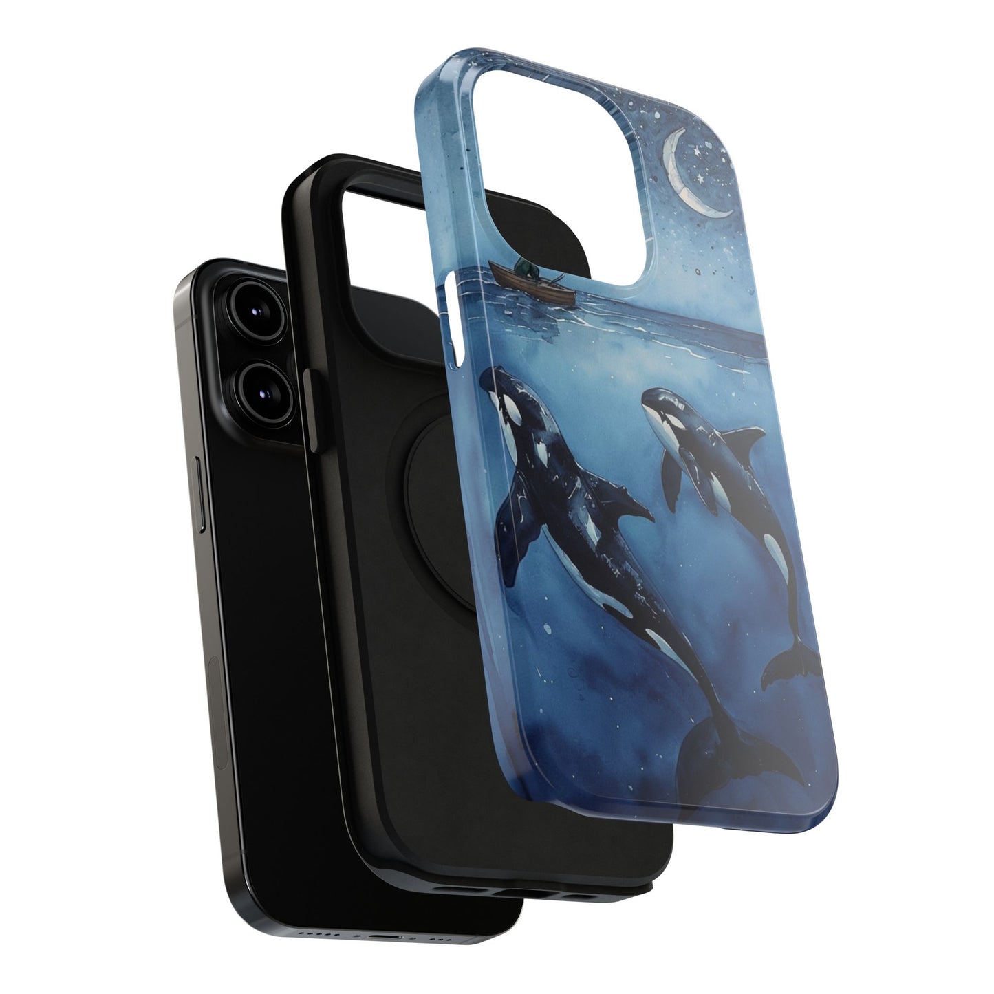 Whale Night Sky Phone Case - Impact-Resistant Design