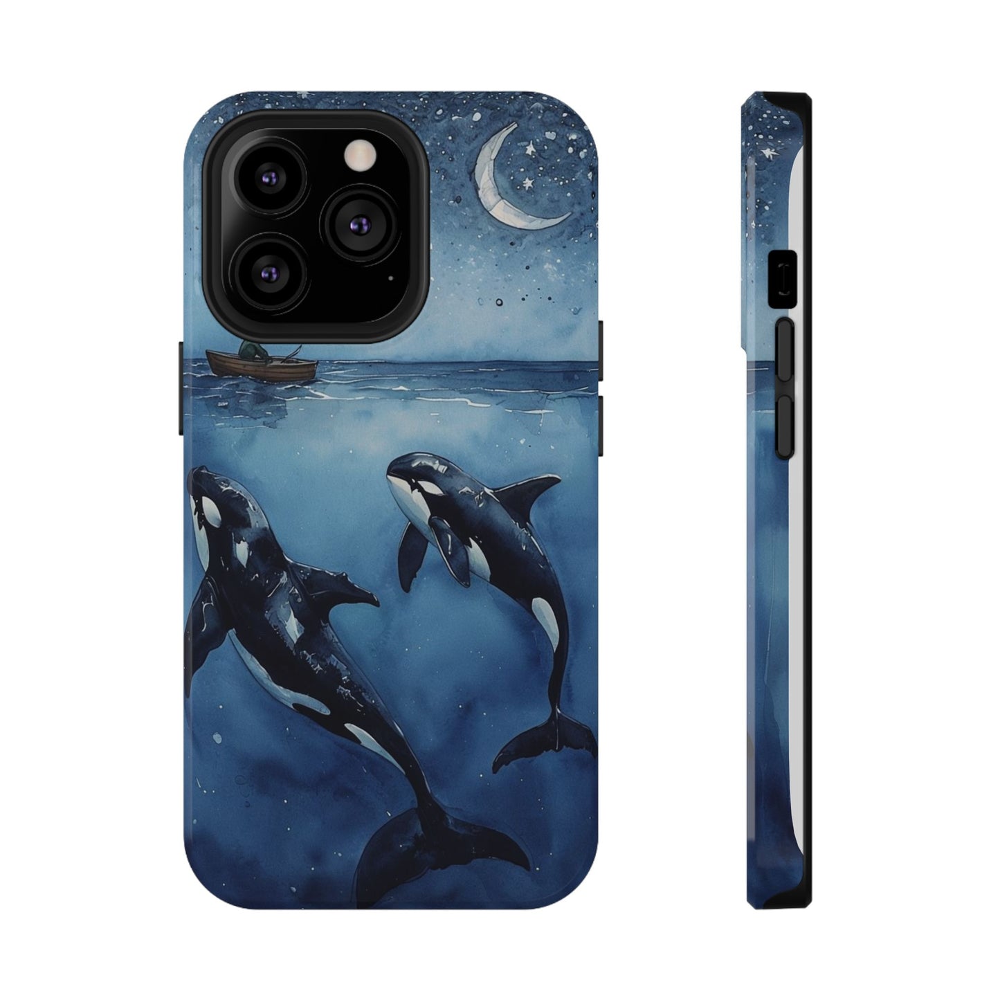 Whale Night Sky Phone Case - Impact-Resistant Design