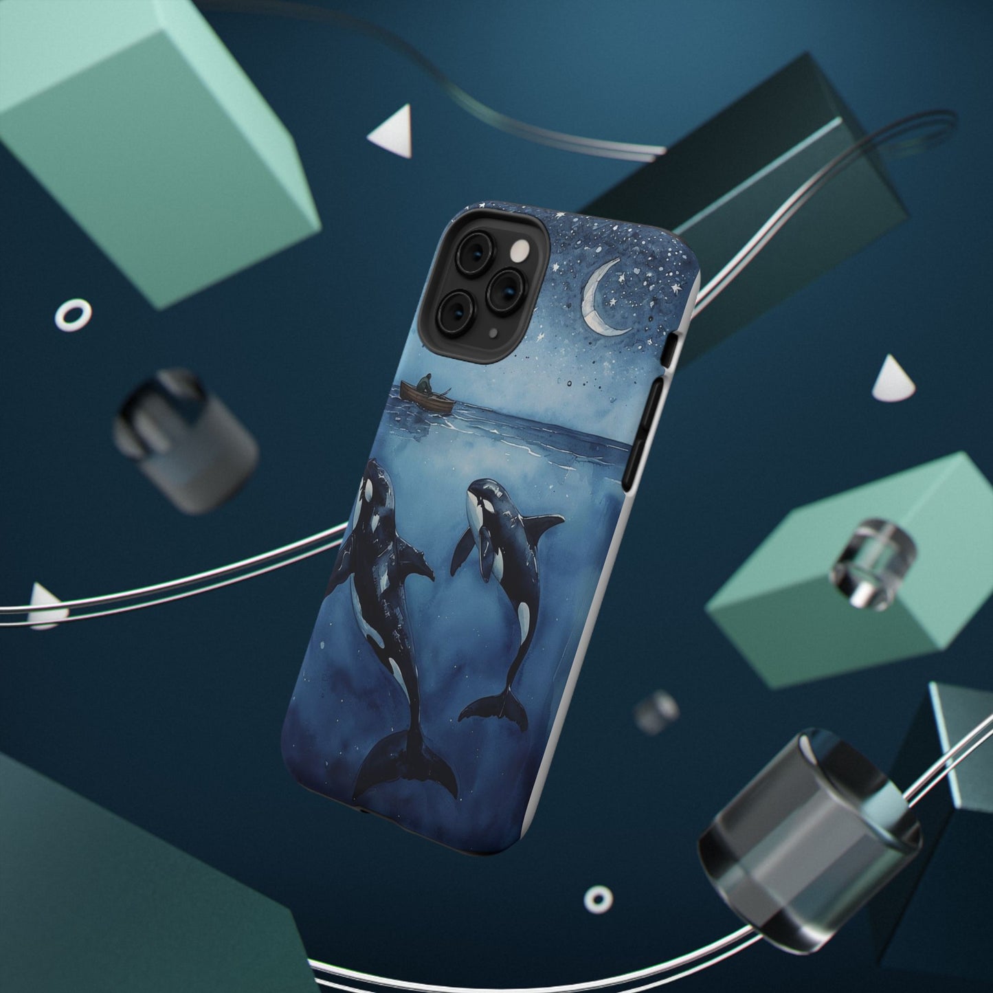 Whale Night Sky Phone Case - Impact-Resistant Design
