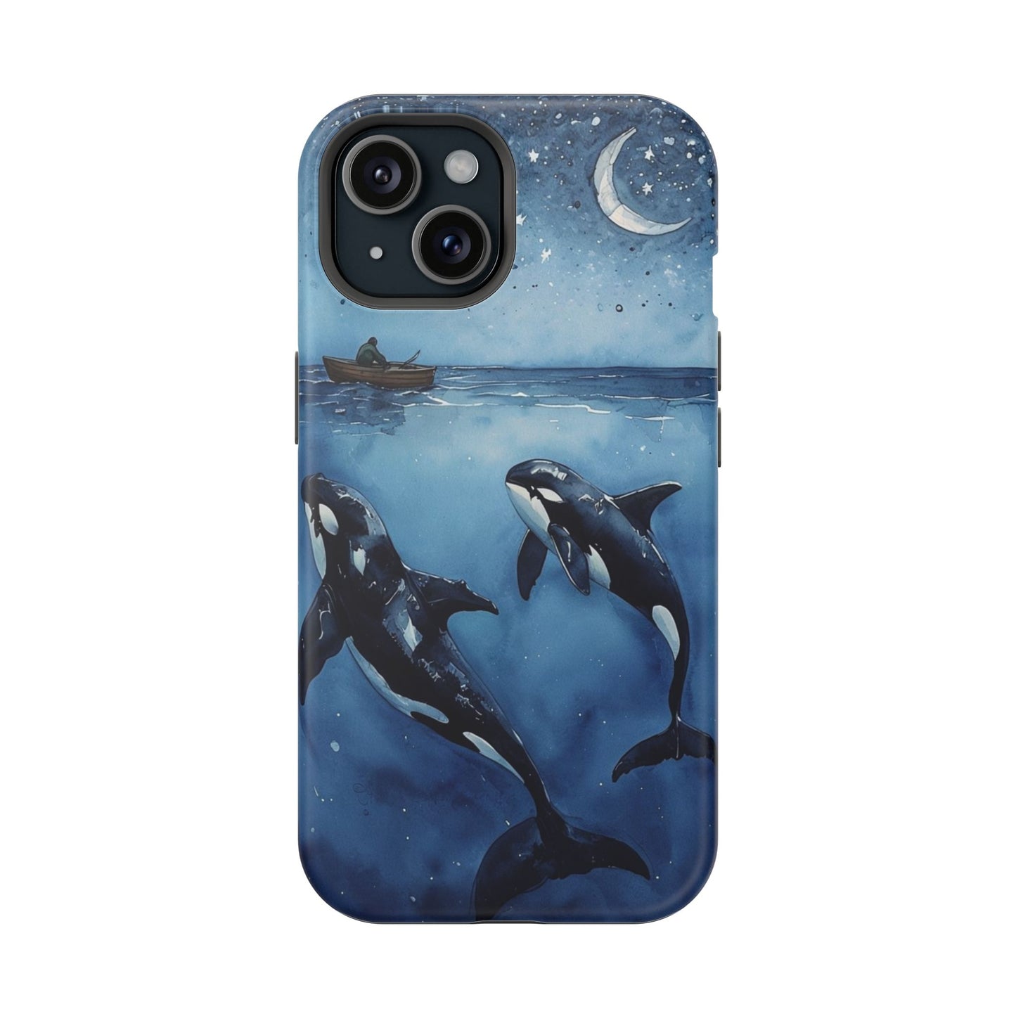 Whale Night Sky Phone Case - Impact-Resistant Design