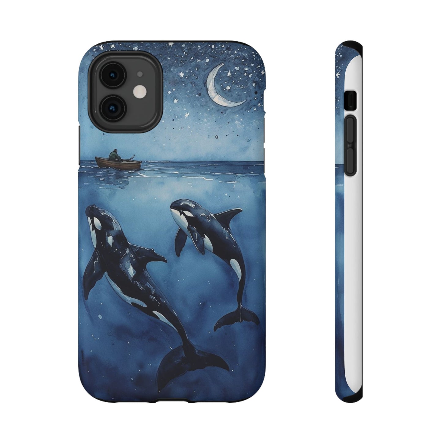 Whale Night Sky Phone Case - Impact-Resistant Design