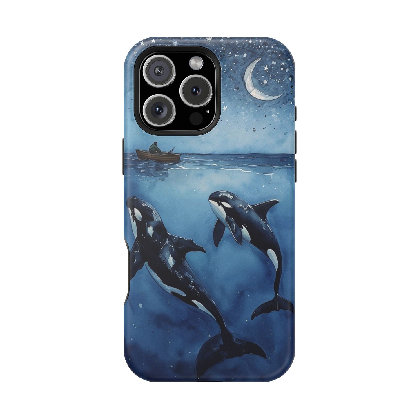Whale Night Sky Phone Case - Impact-Resistant Design